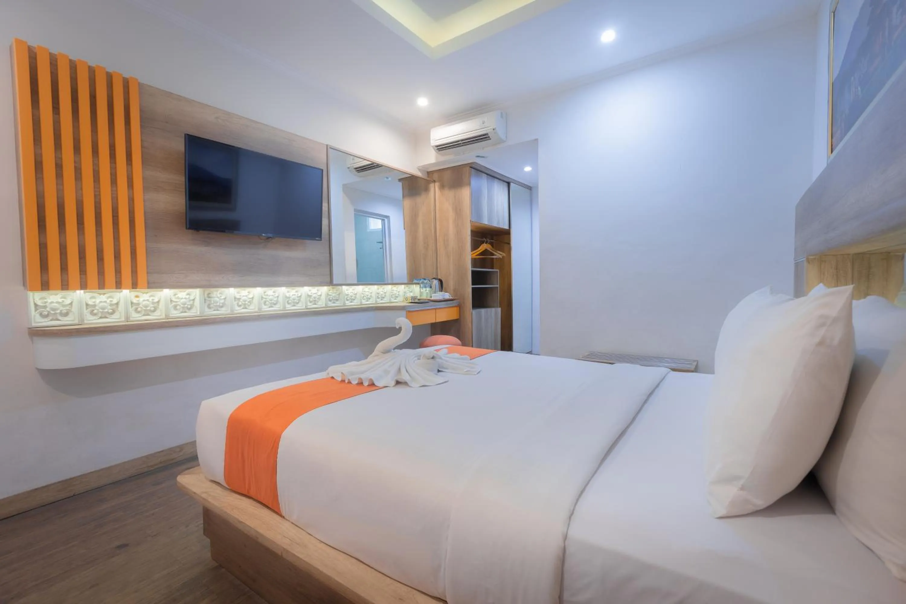 Bed in The Nyaman Hotel Bali