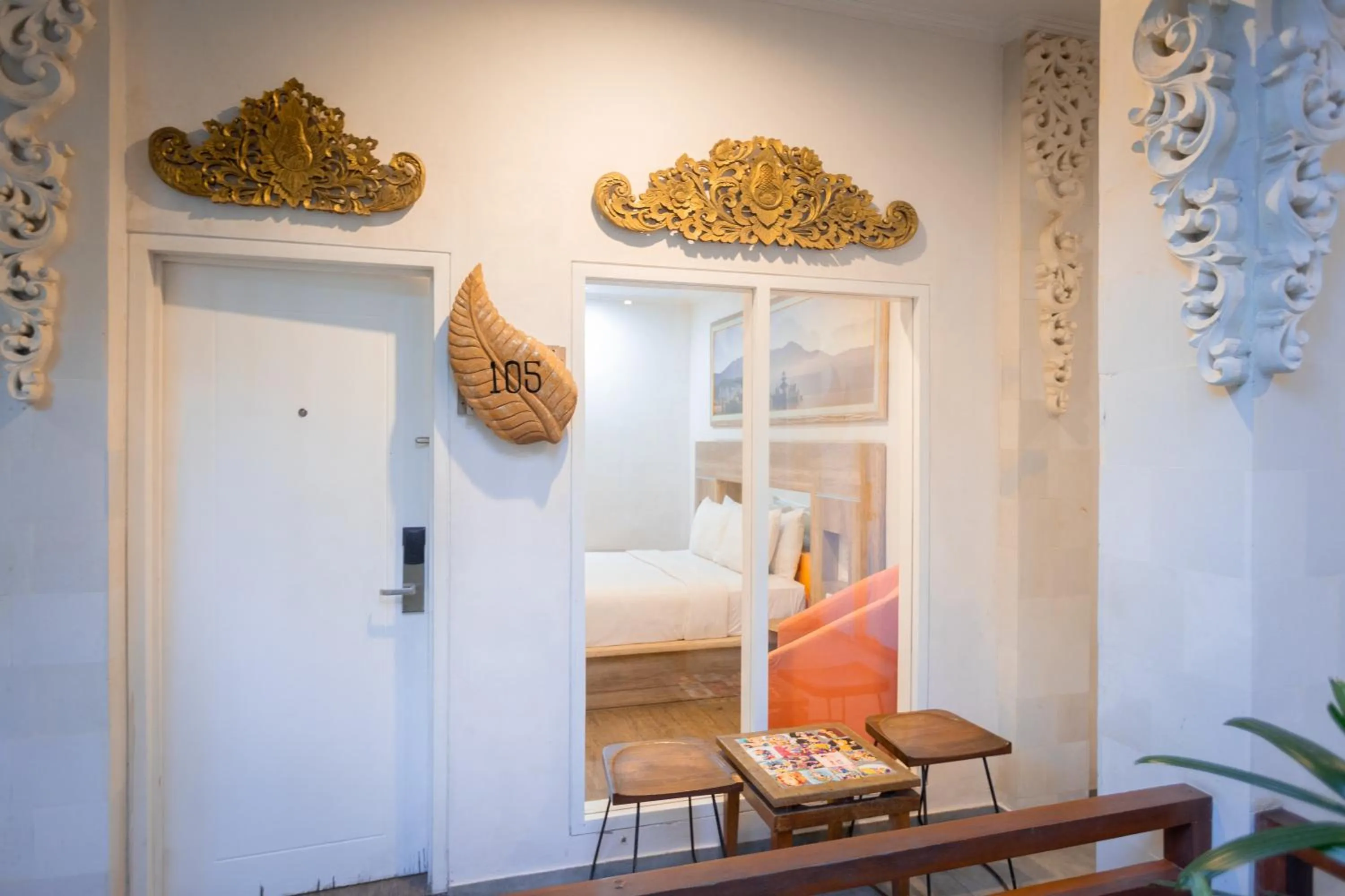 Seating area, Bed in The Nyaman Hotel Bali