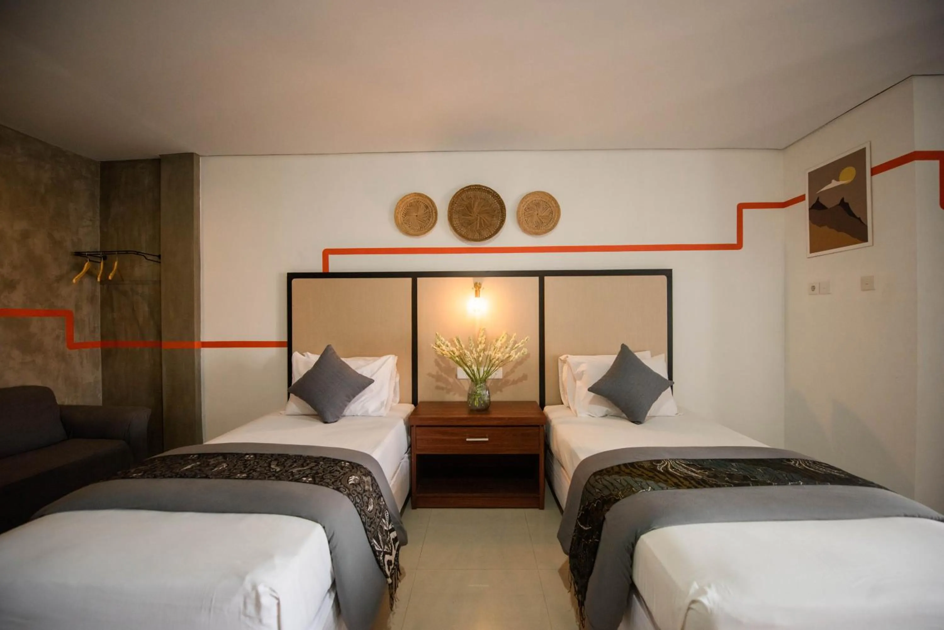 Bed in Sandat Hotel Legian