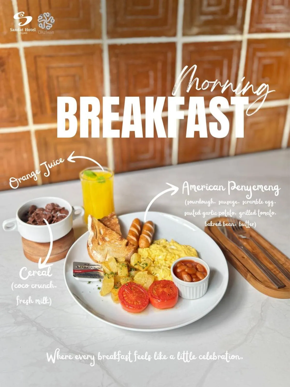 Breakfast in Sandat Hotel Legian