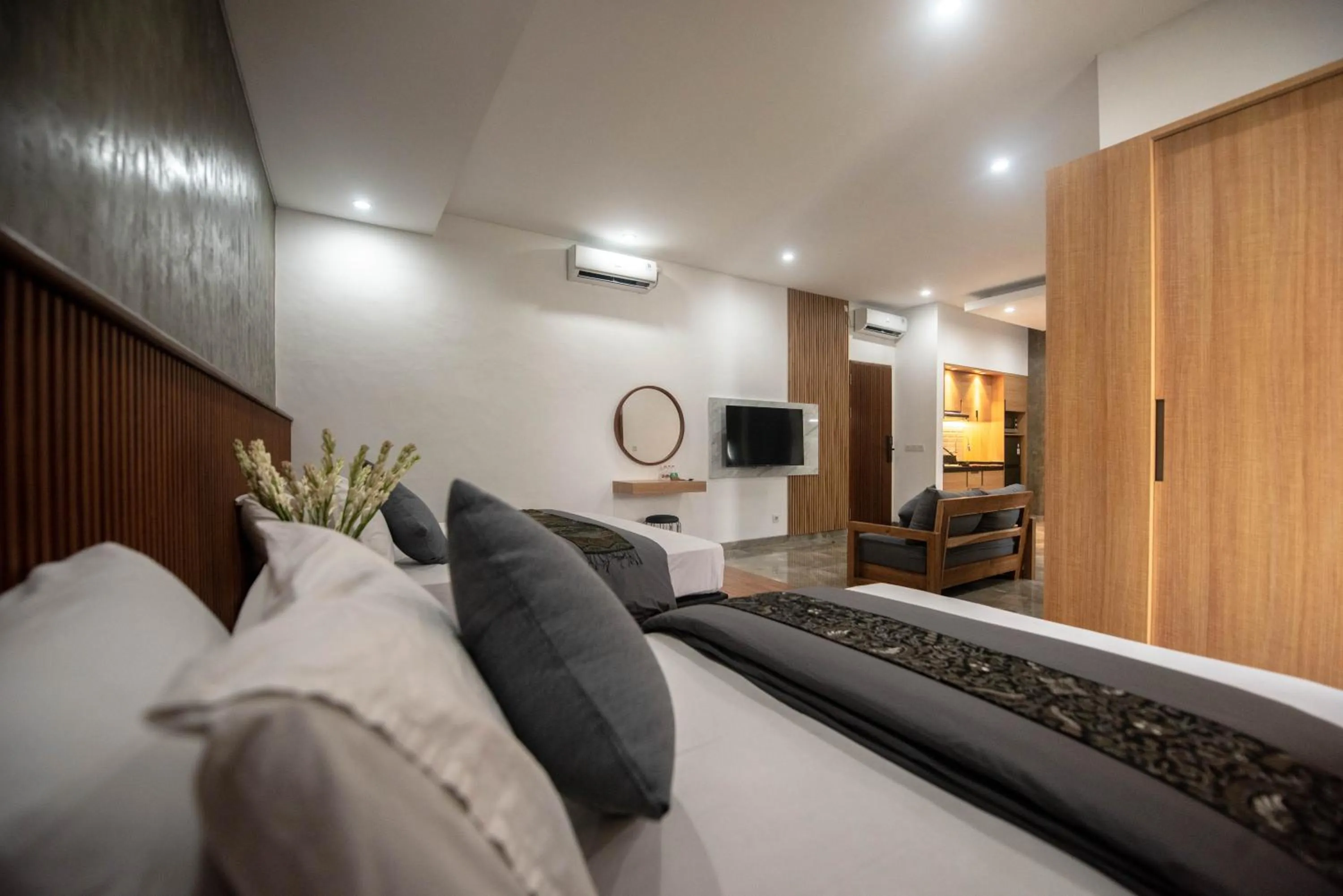 Bed in Sandat Hotel Legian