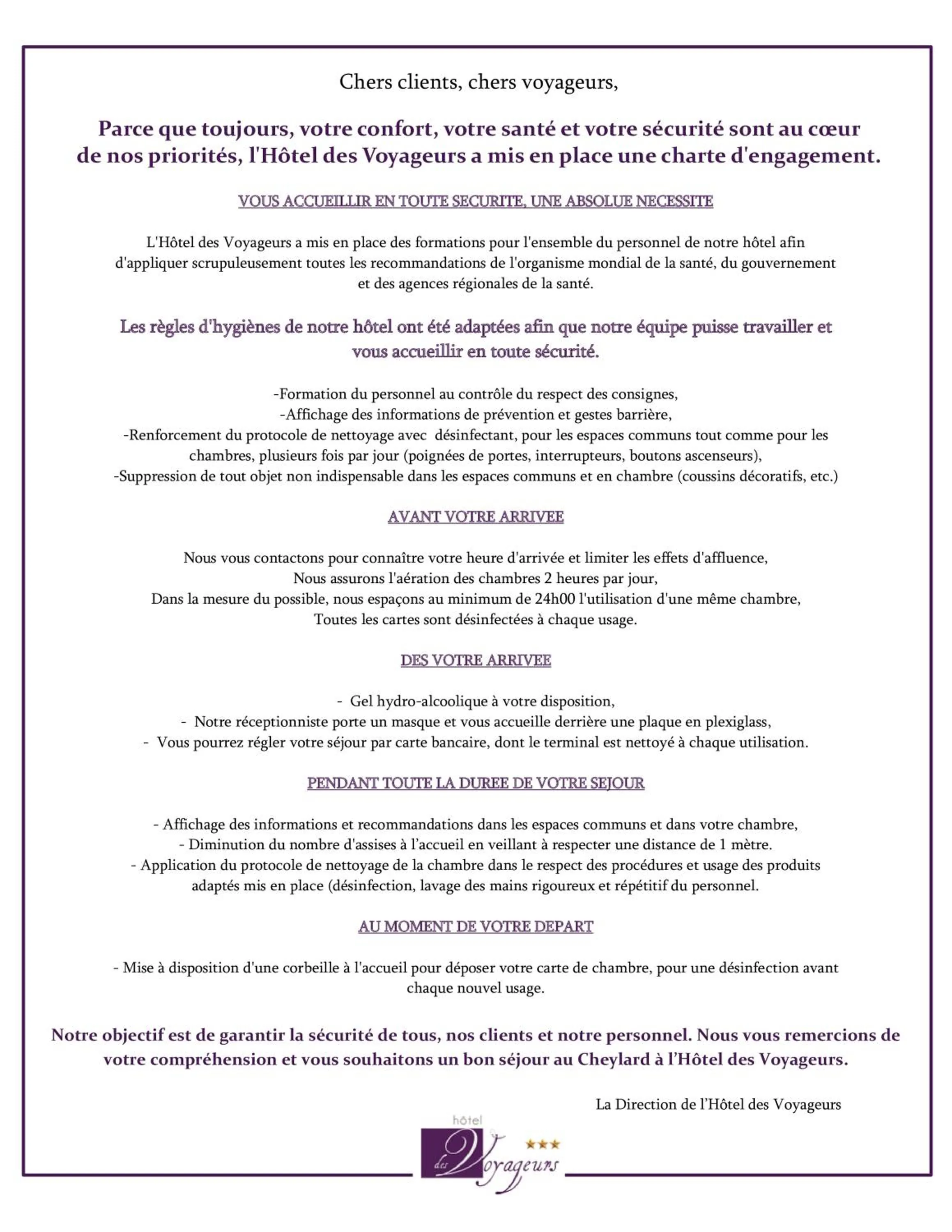 Hotel-Restaurant des Voyageurs