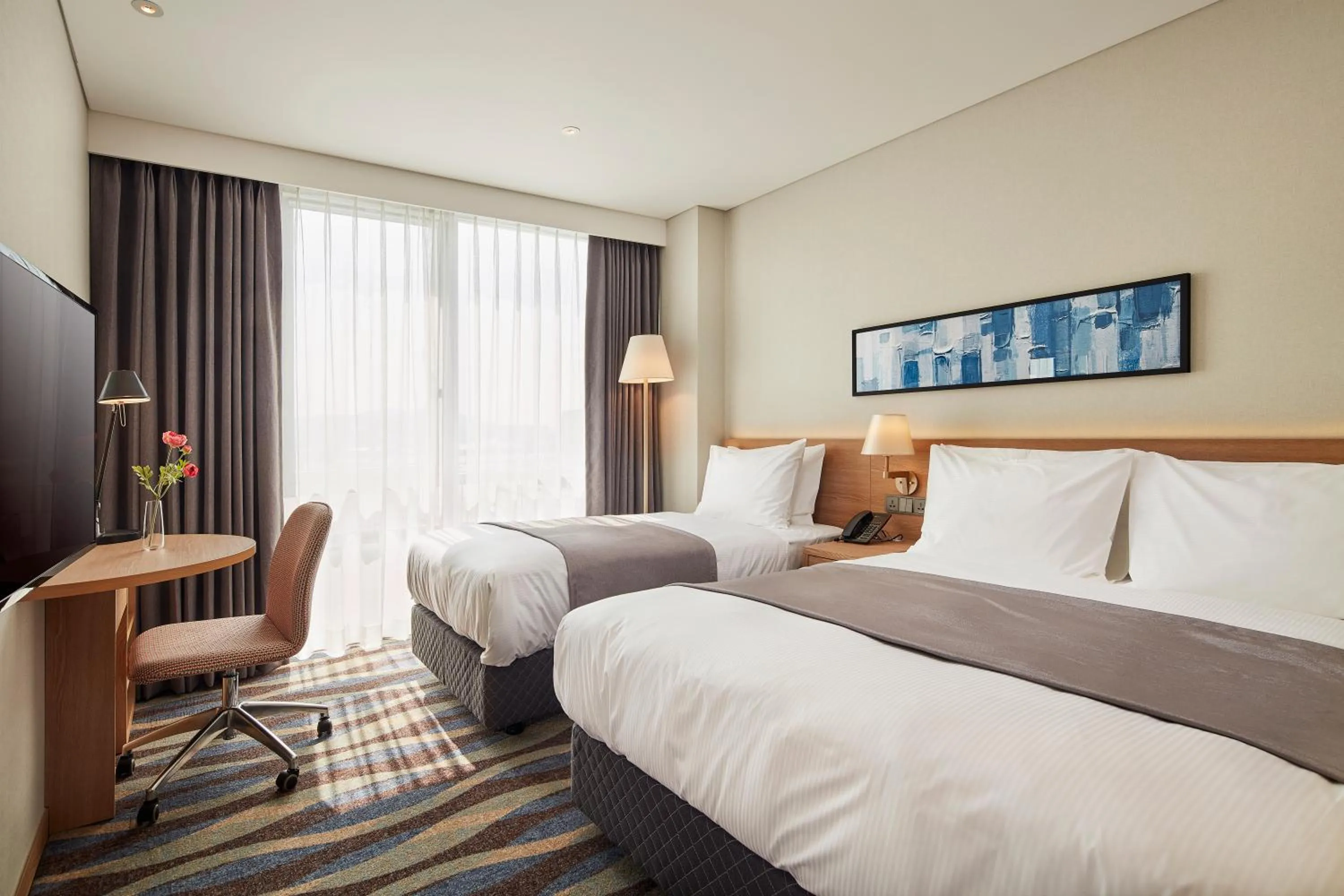 Bedroom, Bed in Ramada Encore by Wyndham Gimpo Han River Hotel