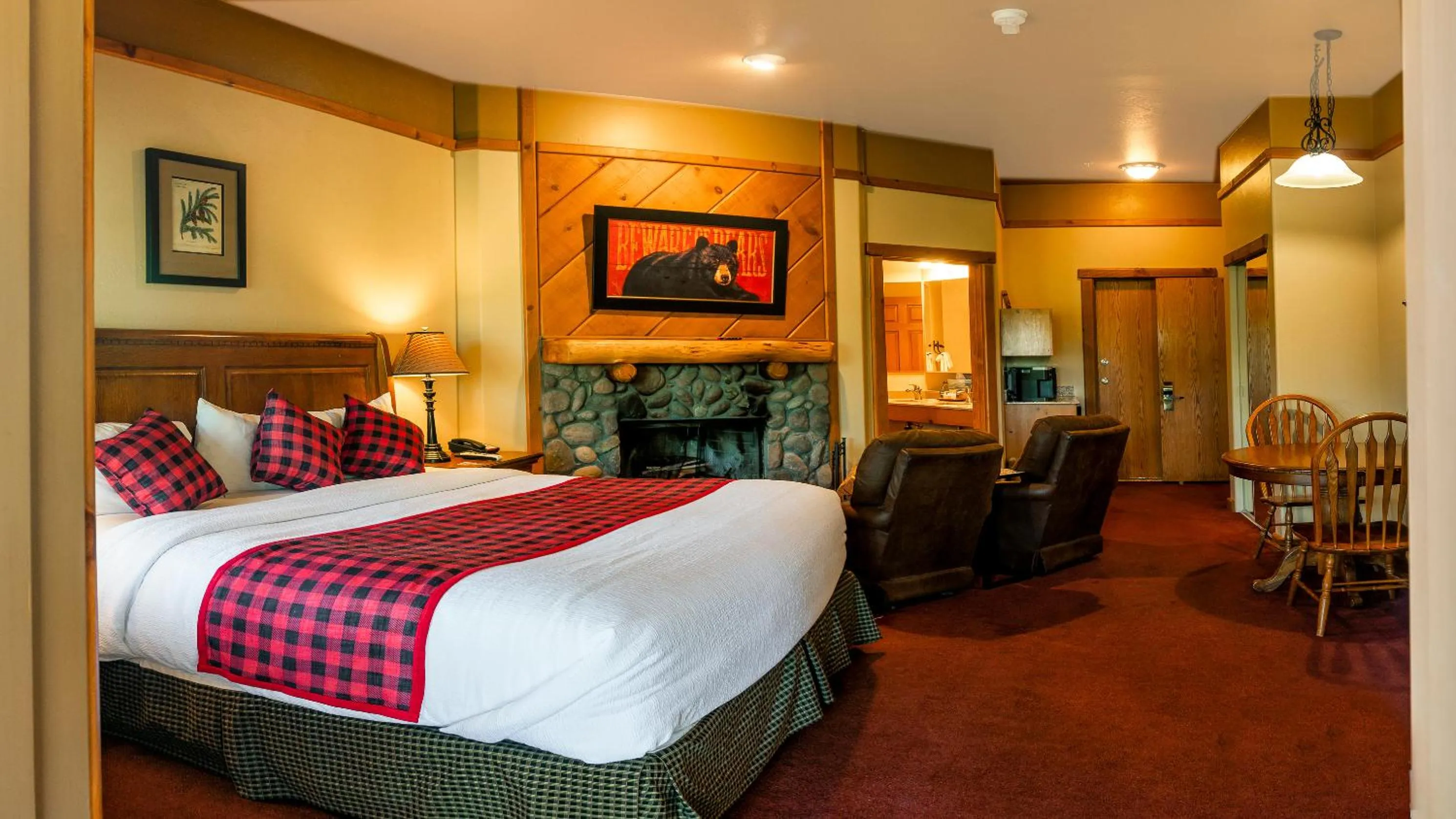 Bed in Callahan's Mountain Lodge