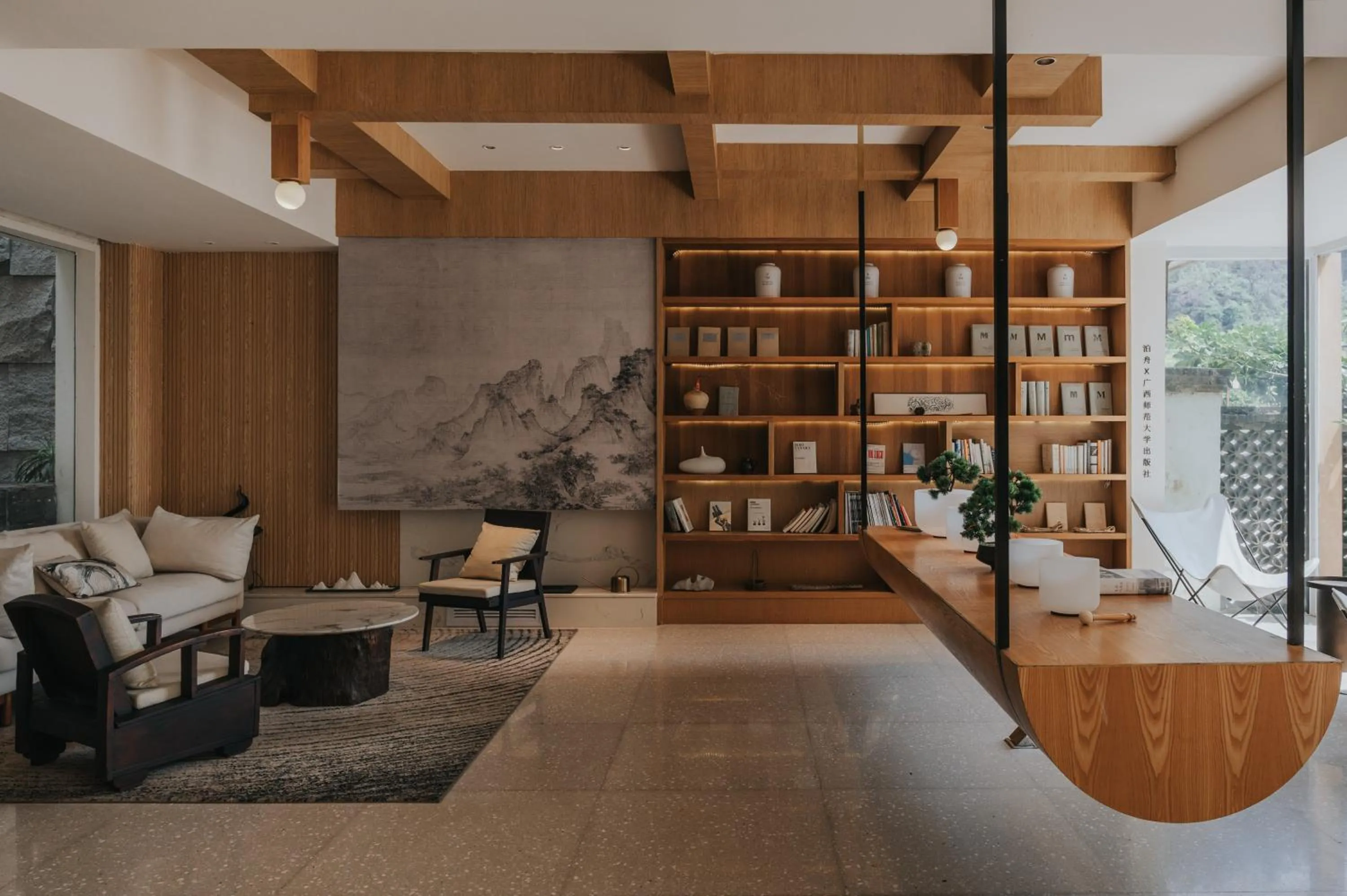 Library in Guilin Bonjour Boutique Hotel- Free pick up service over 3 nights