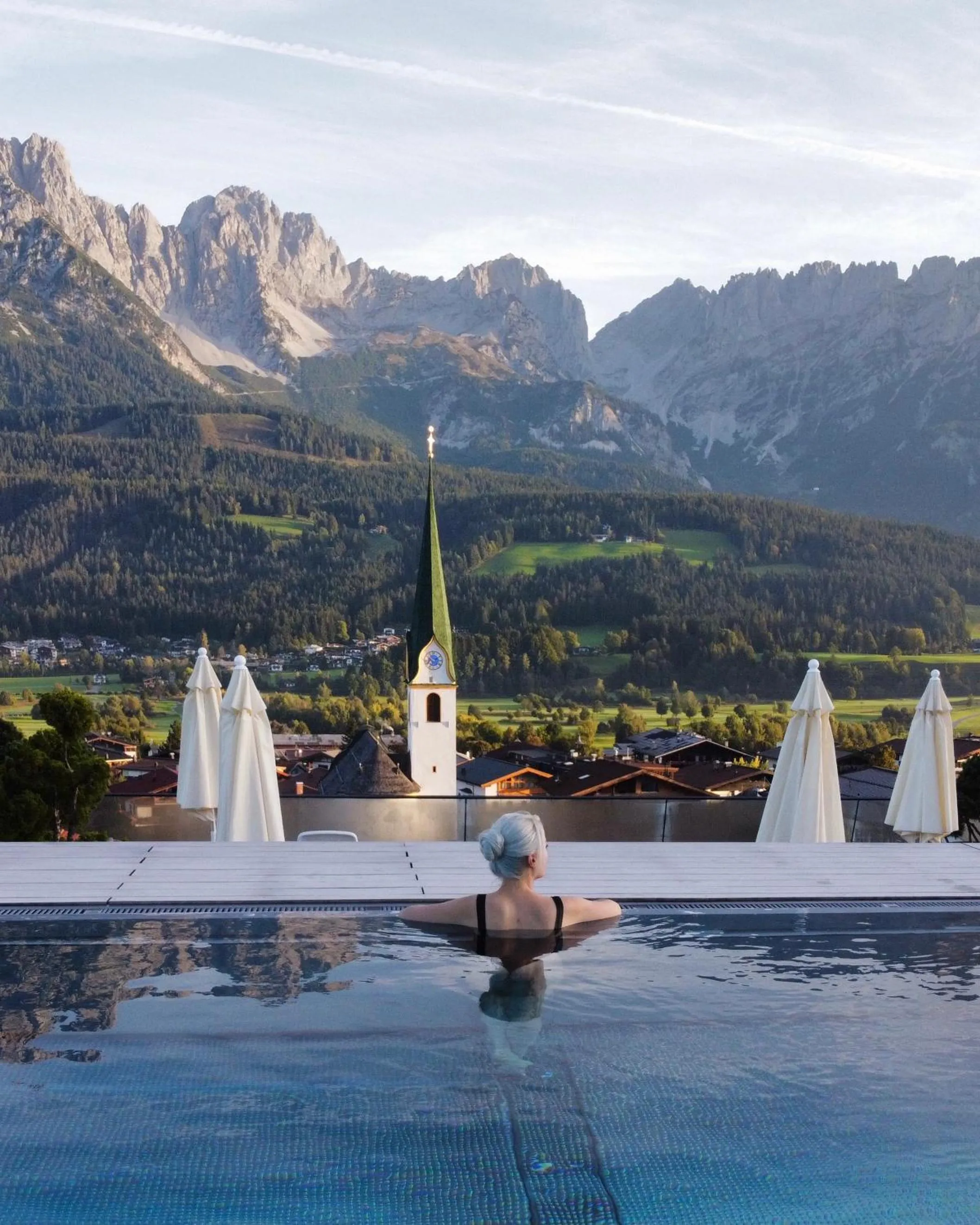 Swimming pool in Das Kaiserblick 4 Sterne Superior