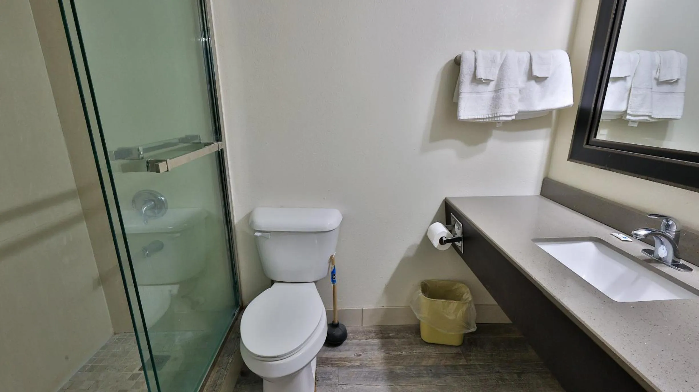 Toilet in Driftwood Beach Motel