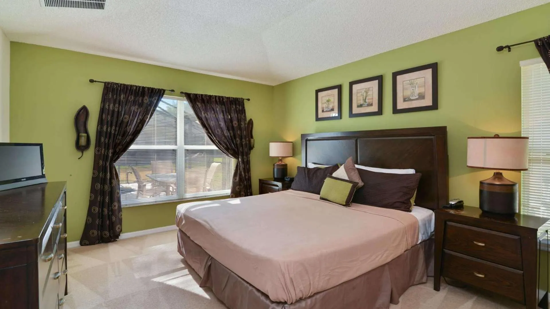 Bedroom, Bed in Shooting Star - Family friendly 4 bed pool home on Emerald Island Resort - close to Disney World!