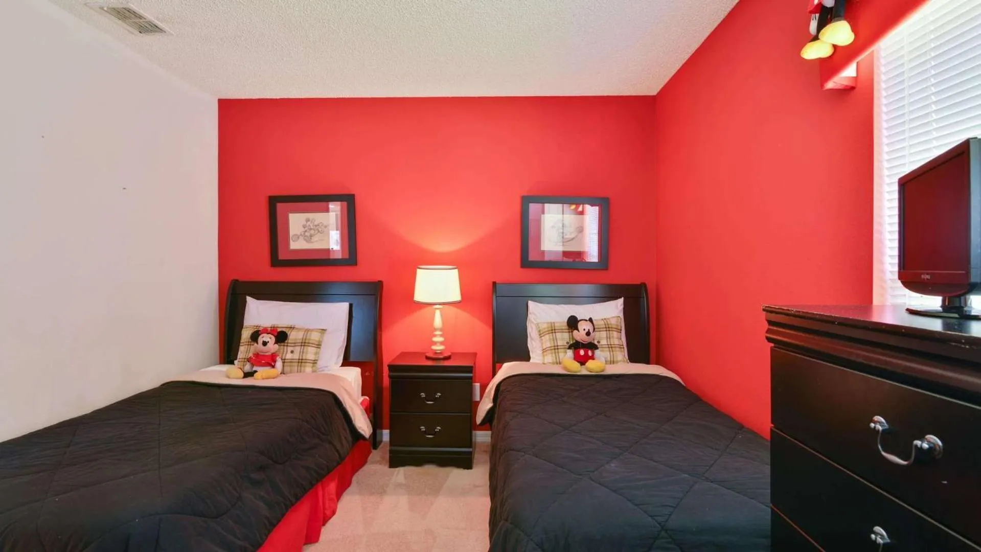 Bedroom, Bed in Shooting Star - Family friendly 4 bed pool home on Emerald Island Resort - close to Disney World!