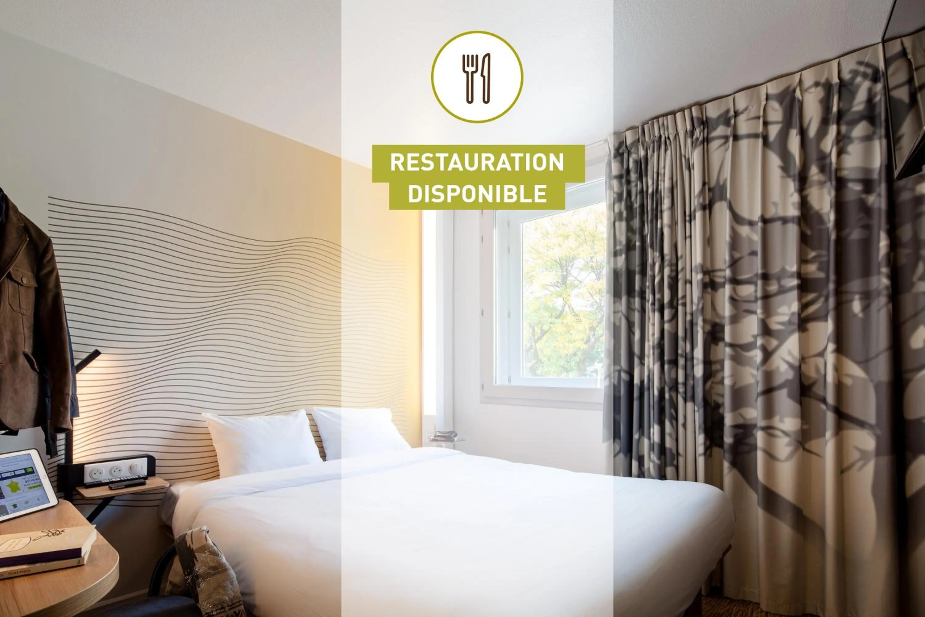 Bedroom, Bed in B&B HOTEL Cergy Saint Christophe