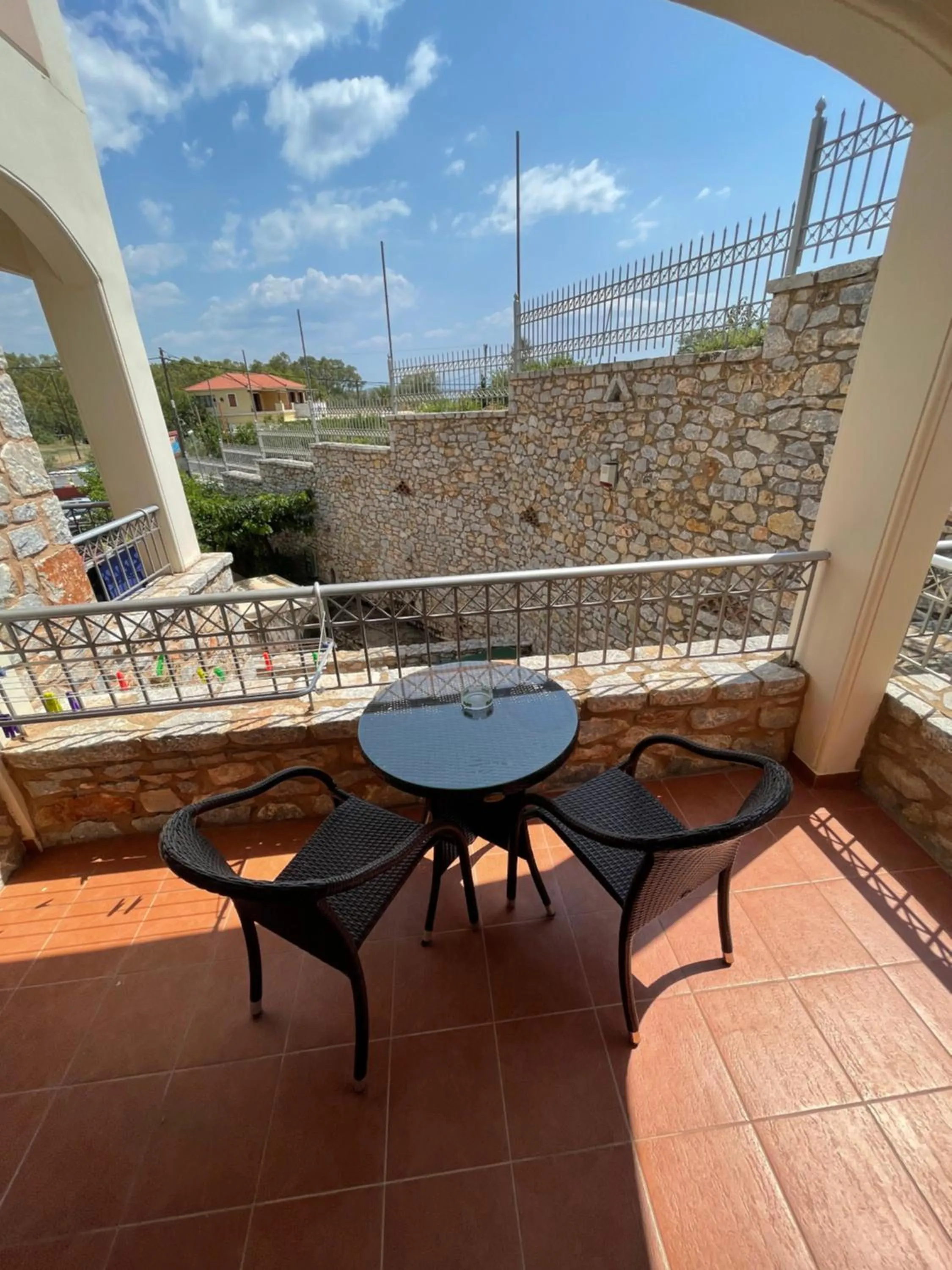 Balcony/Terrace in Vathi Hotel Apartment Hotel
