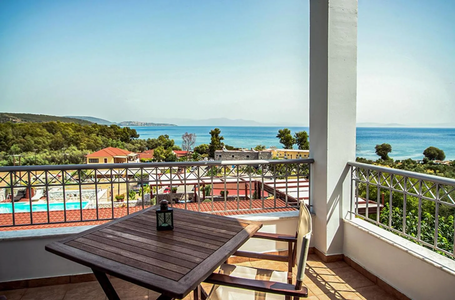 Balcony/Terrace in Vathi Hotel Apartment Hotel