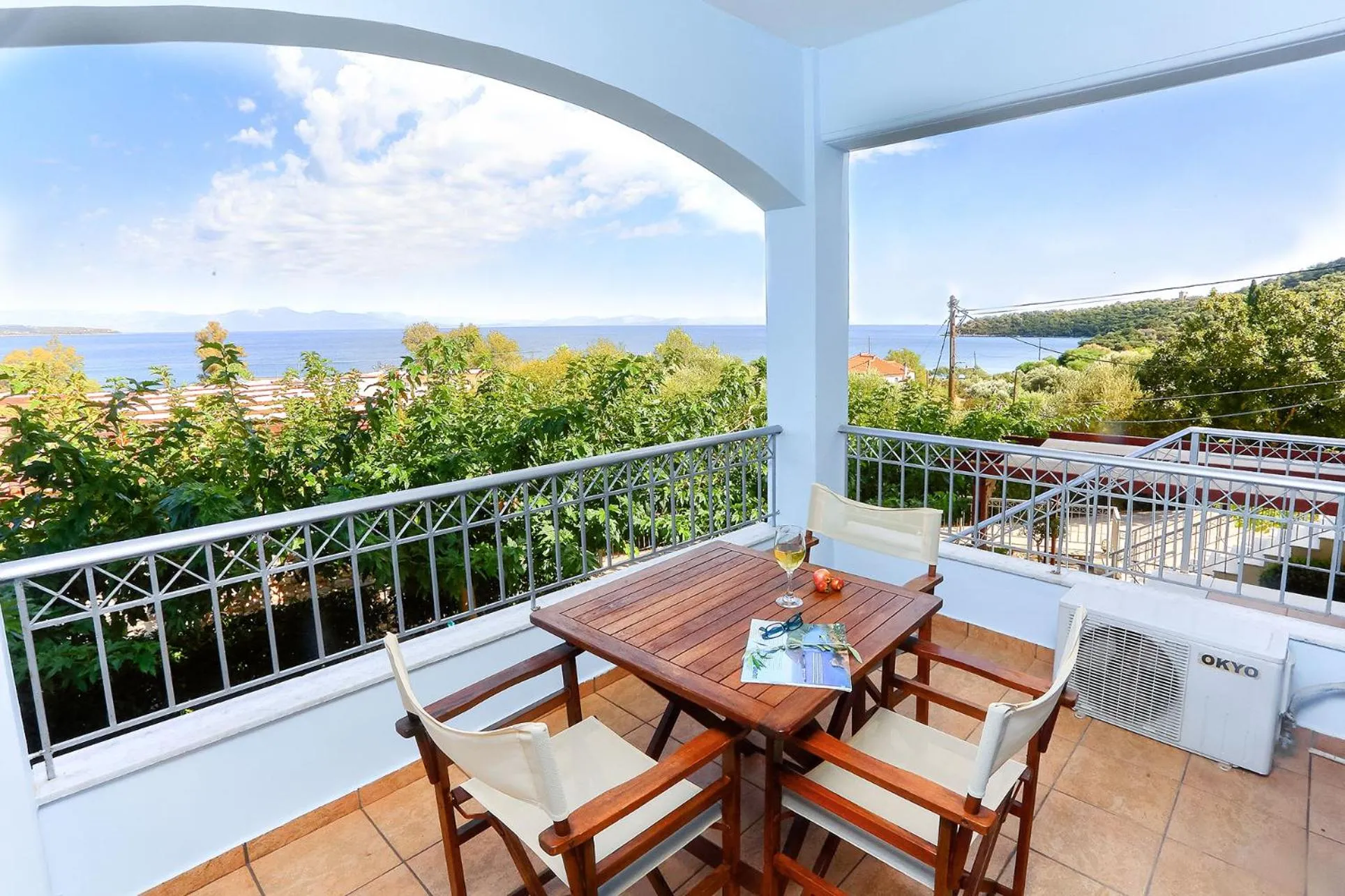 Balcony/Terrace in Vathi Hotel Apartment Hotel