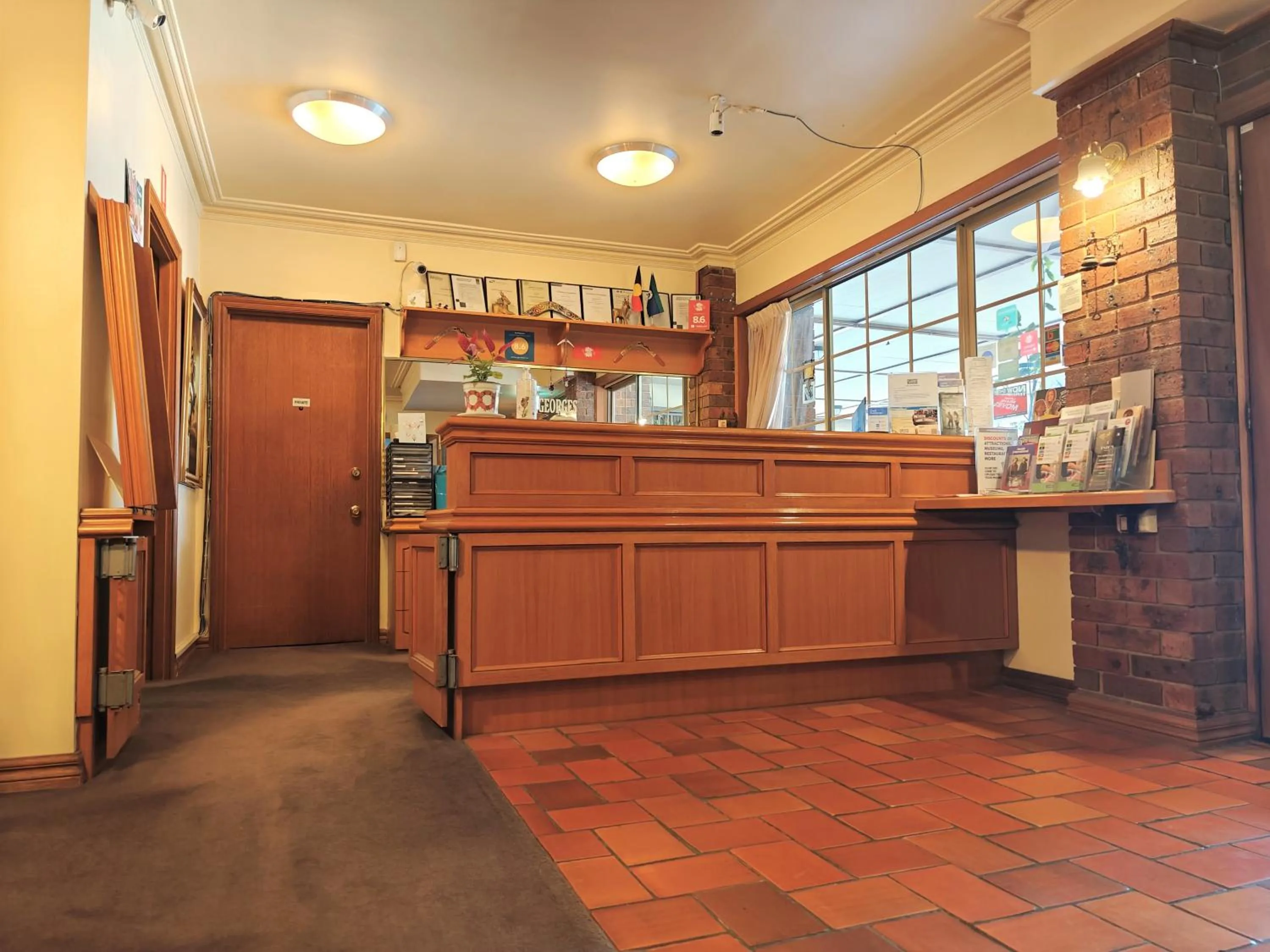 Lobby or reception in St Georges Motor Inn