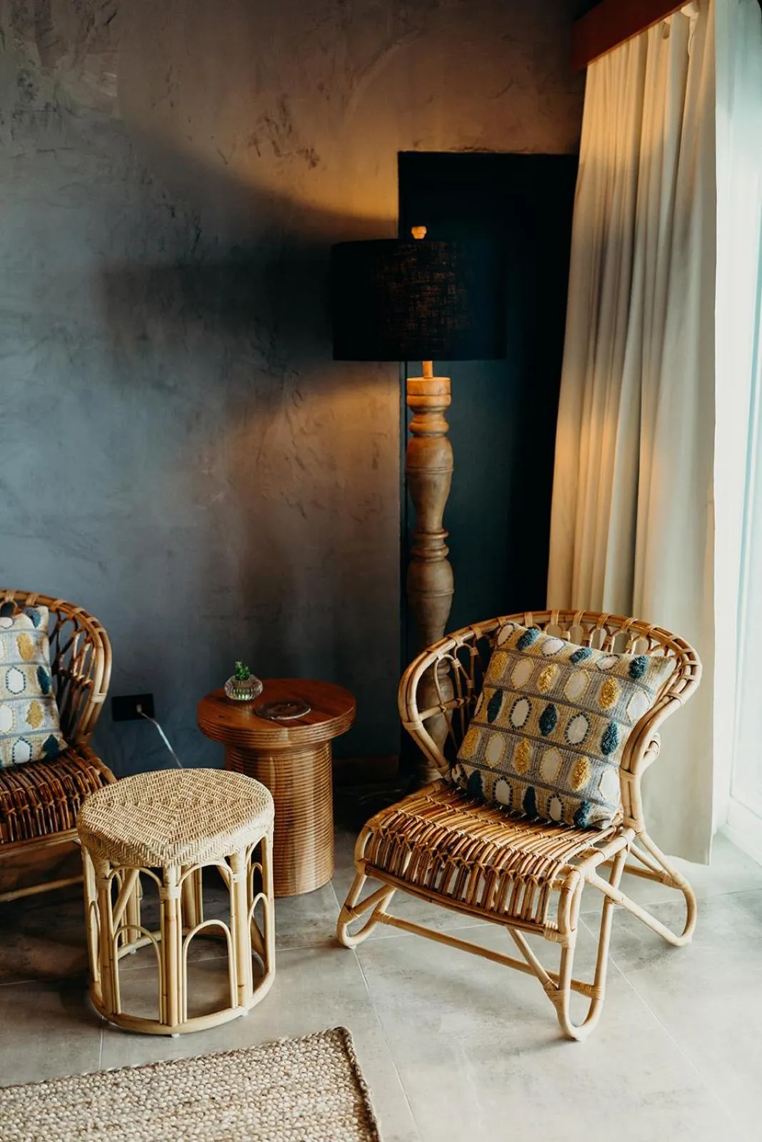 Seating area in The Waves at Cane Bay