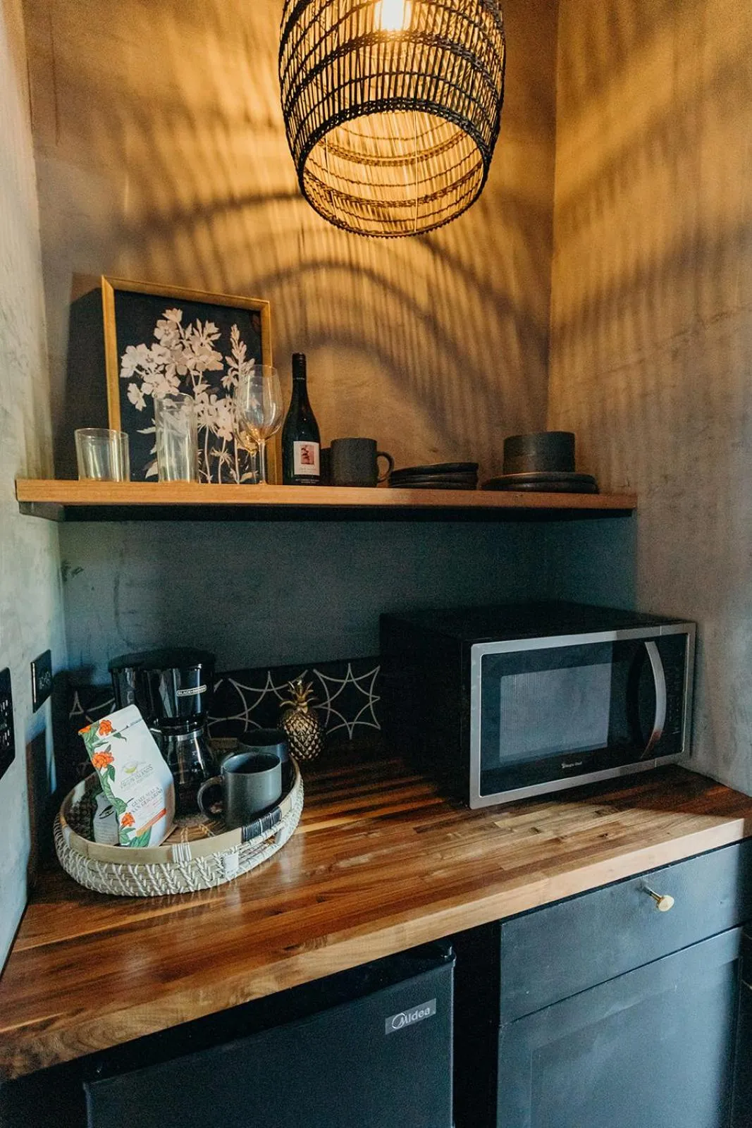 Dining area in The Waves at Cane Bay