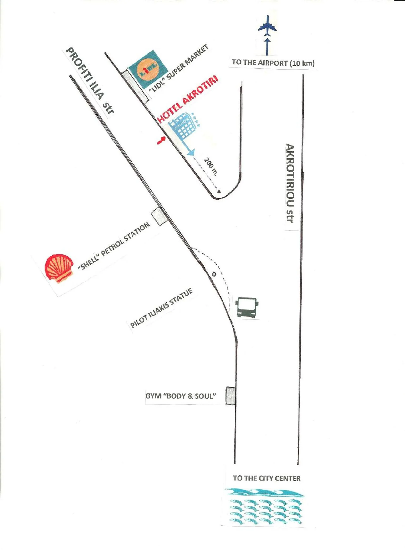 Area and facilities in Akrotiri Hotel