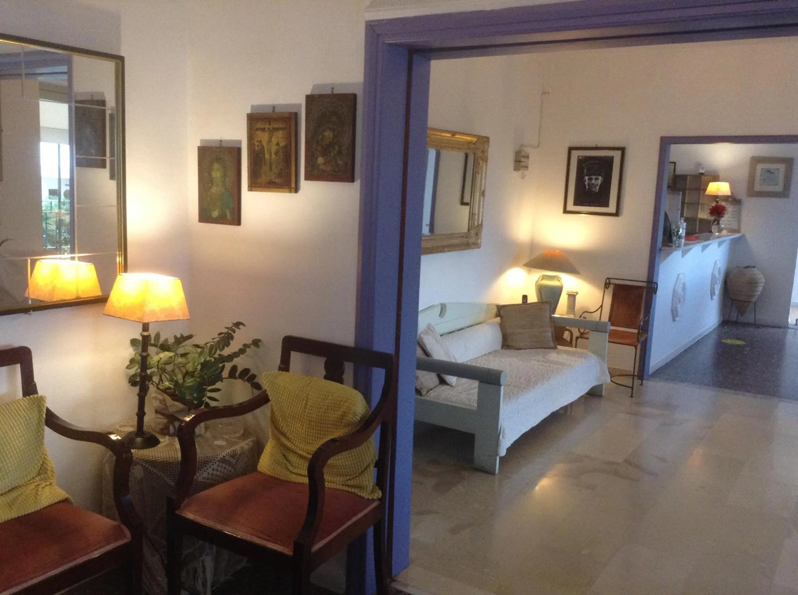 Lobby or reception in Akrotiri Hotel
