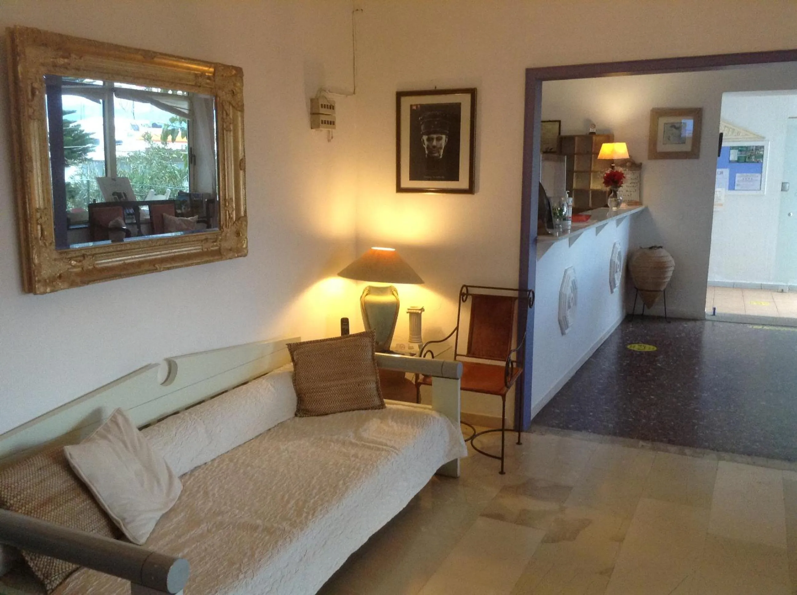 Lobby or reception in Akrotiri Hotel