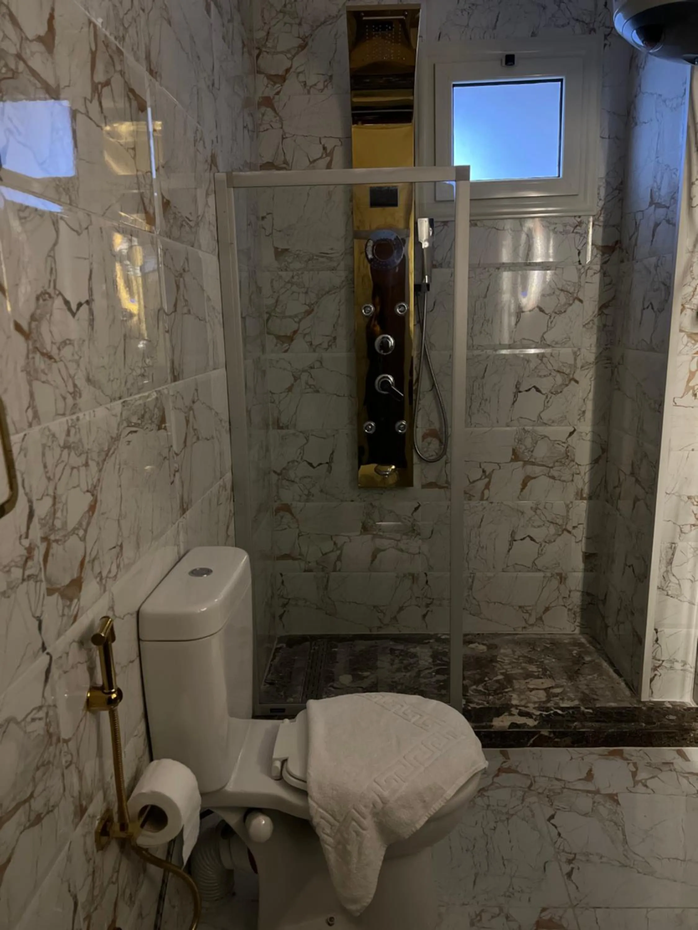 Shower in Pyramids Top Inn