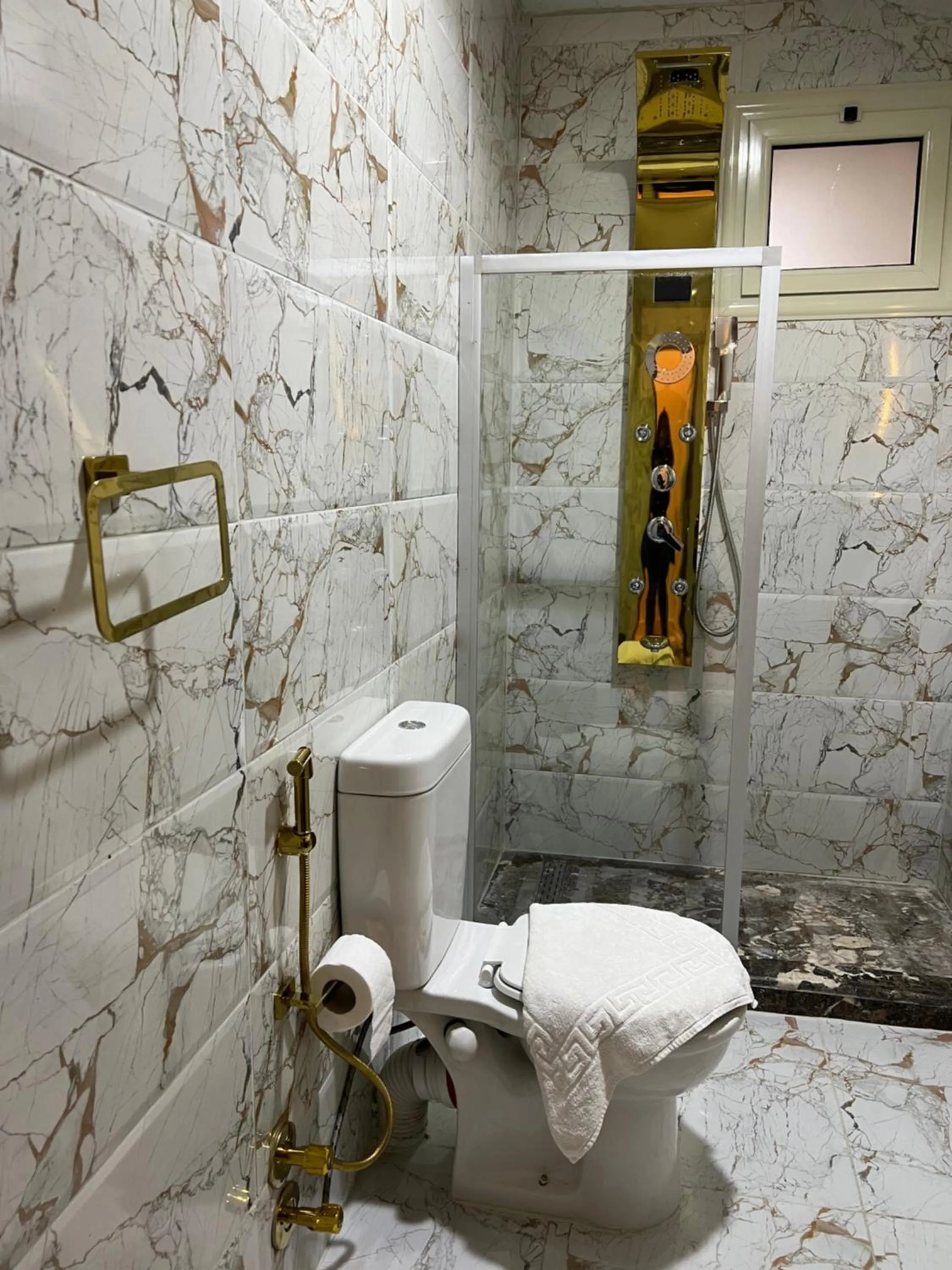 Shower in Pyramids Top Inn