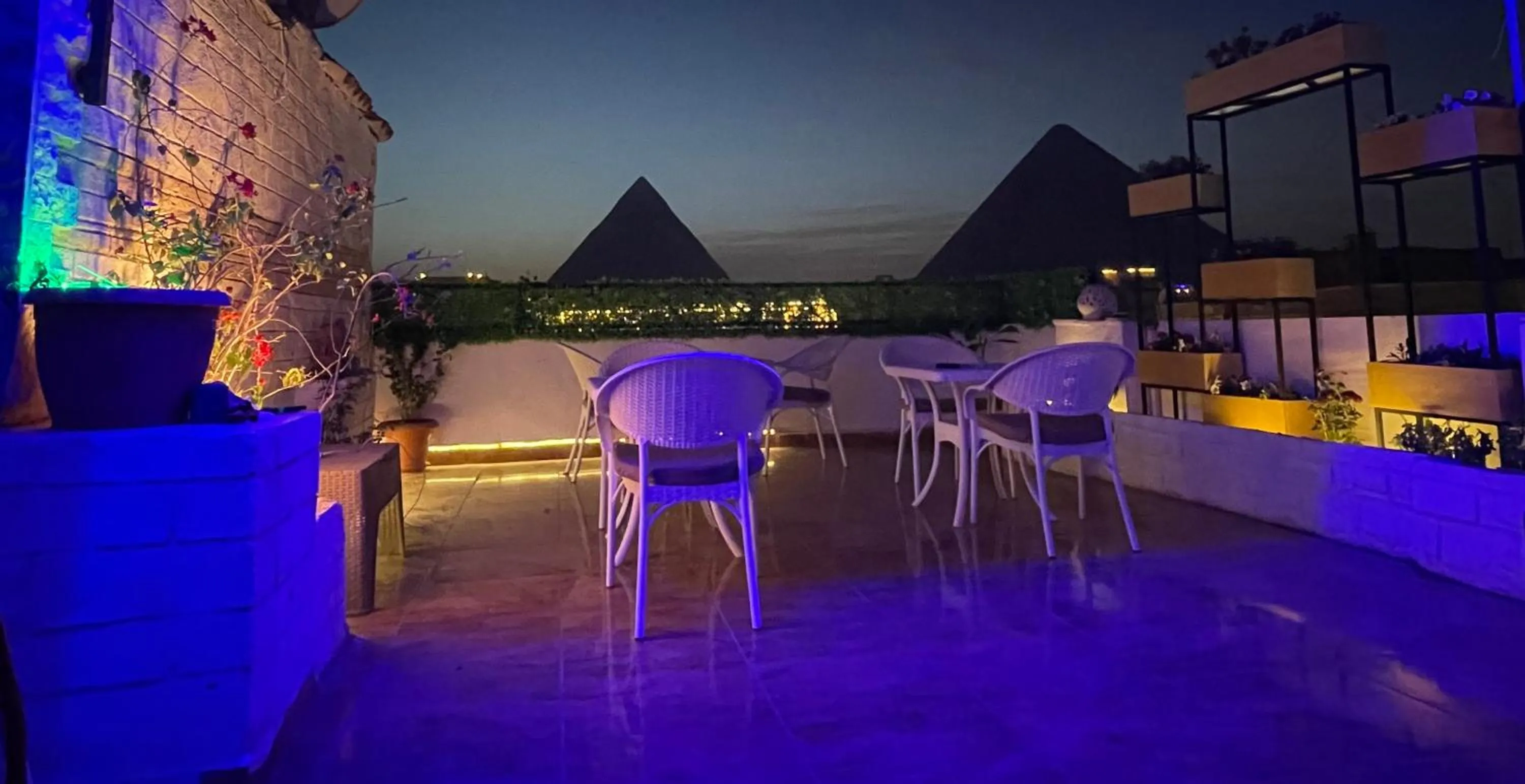 Patio in Pyramids Top Inn