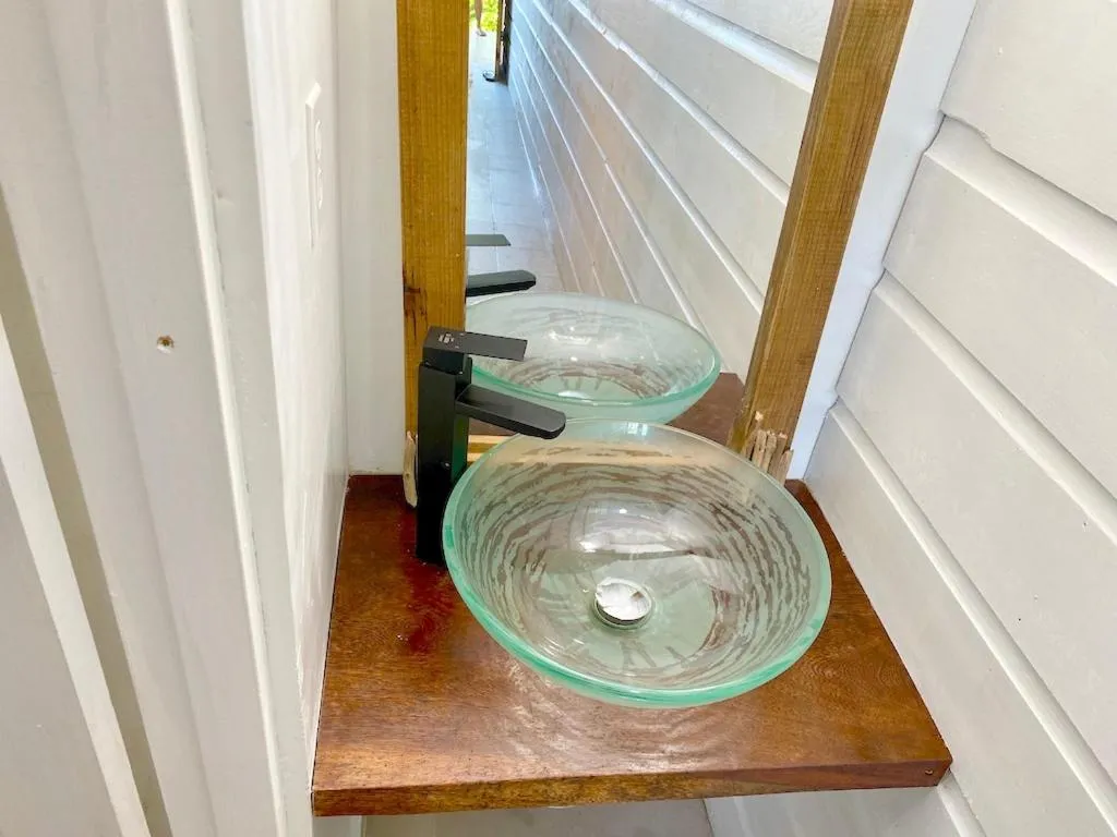 Bathroom in Bird Island Bungalows
