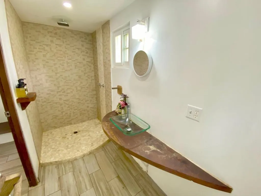 Bathroom in Bird Island Bungalows