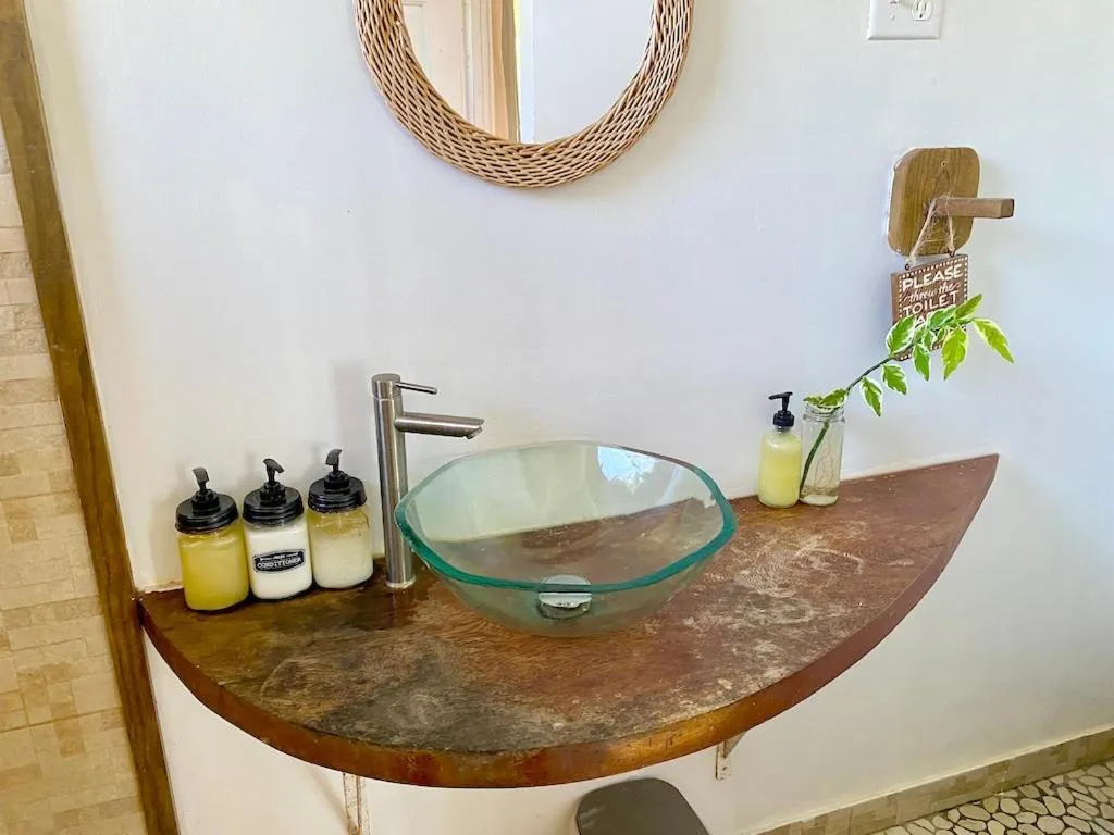 Bathroom in Bird Island Bungalows