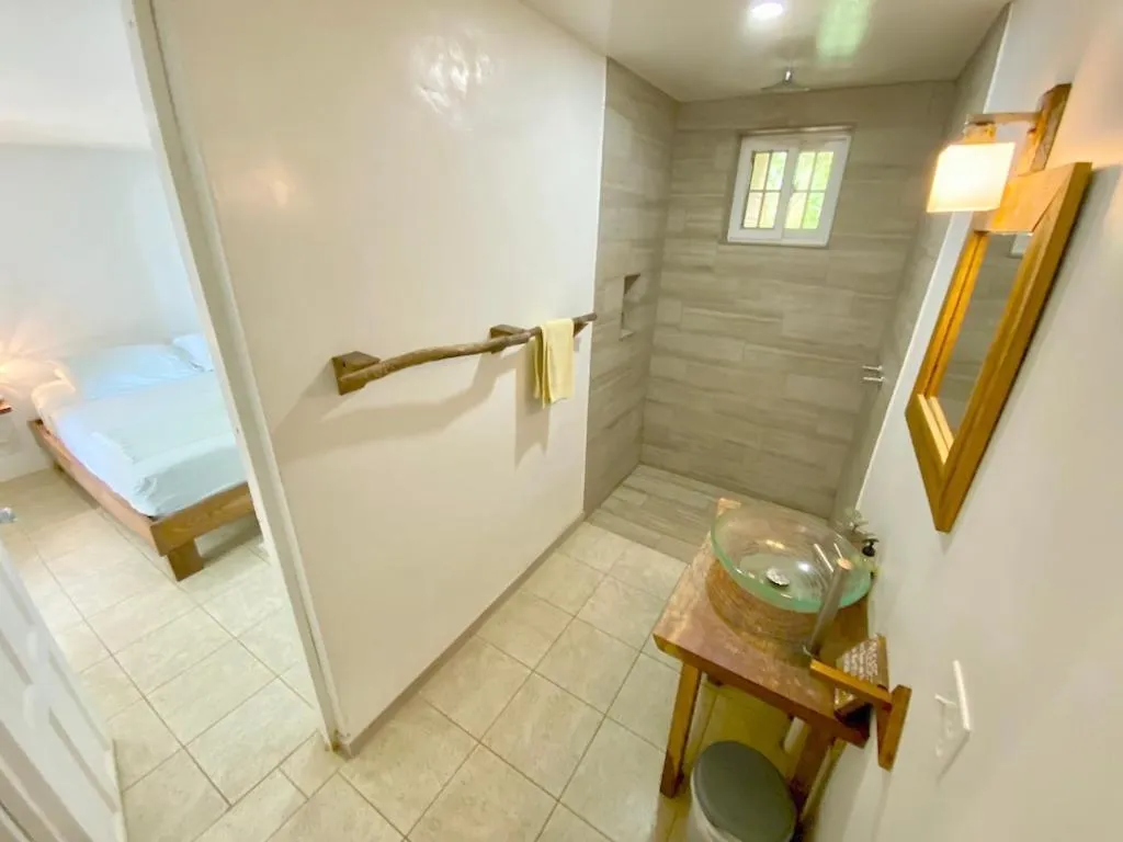 Bathroom in Bird Island Bungalows