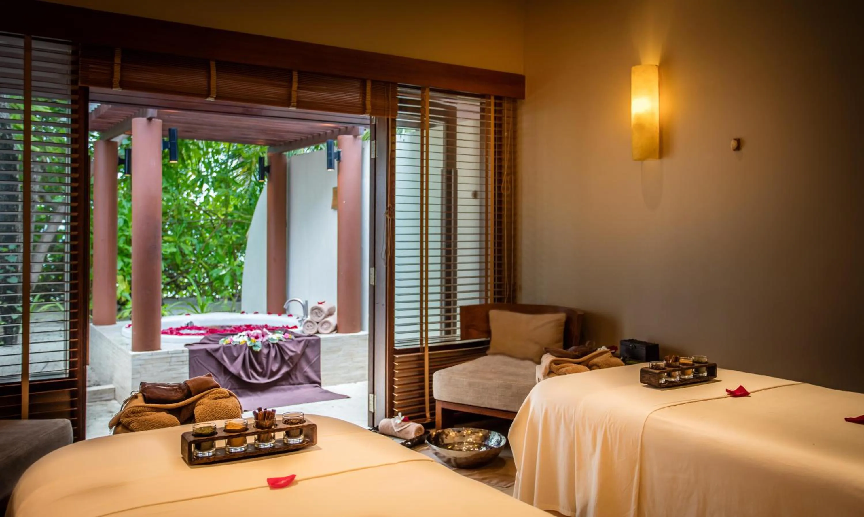 Spa and wellness centre/facilities, Bed in Centara Ras Fushi Resort & Spa Maldives - 50 percent discount on transfers for min 4 nights stay and more, valid for reservations between 11th Feb till 22 Dec 2025
