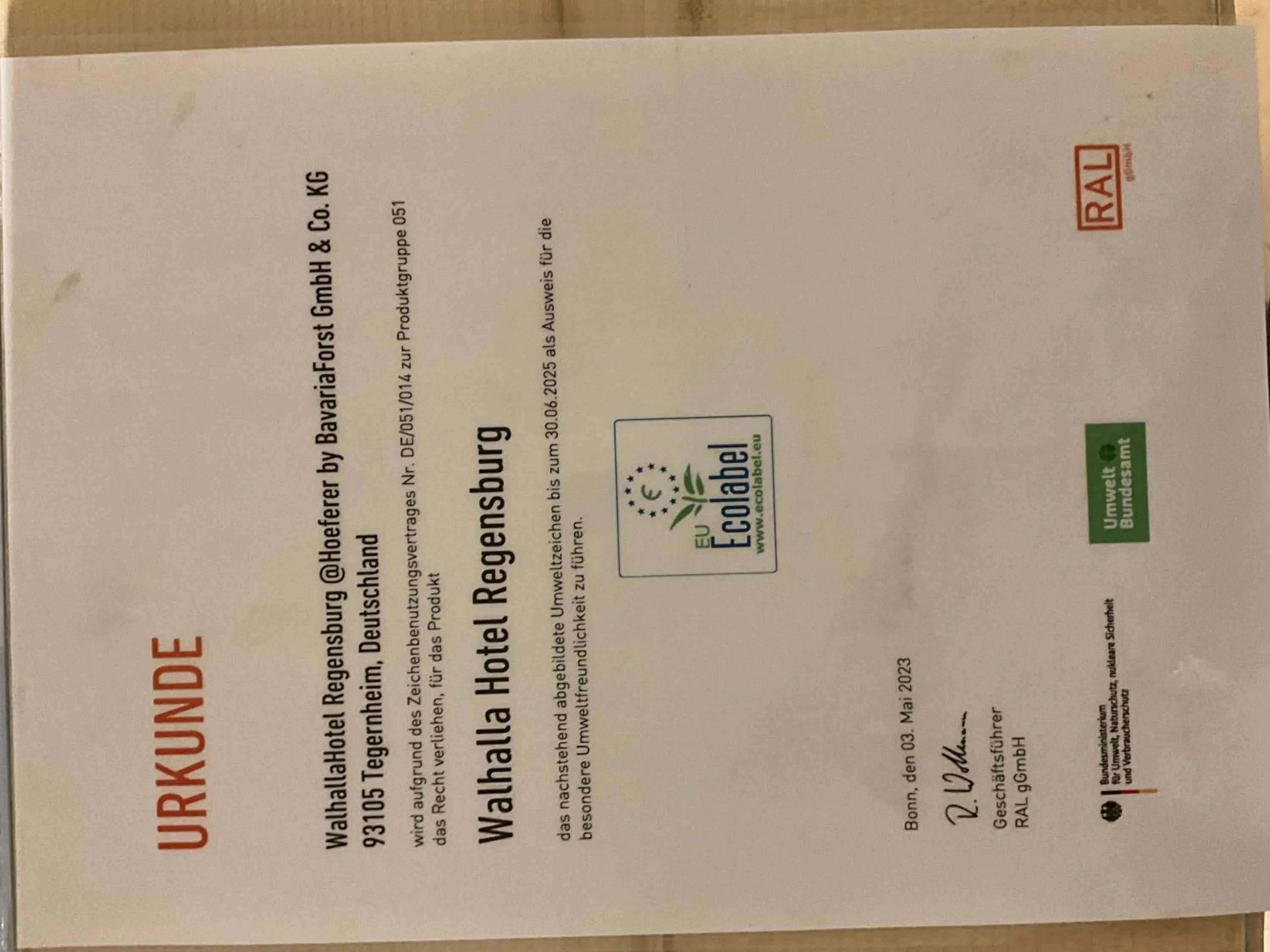 Property logo or sign in Walhalla Hotel Regensburg Hoeferer 4 Sterne Superior