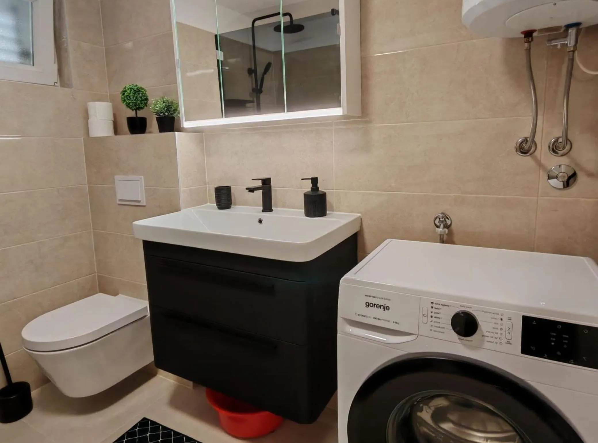 Bathroom in Apartments Mihovilovic - 50 m from beach