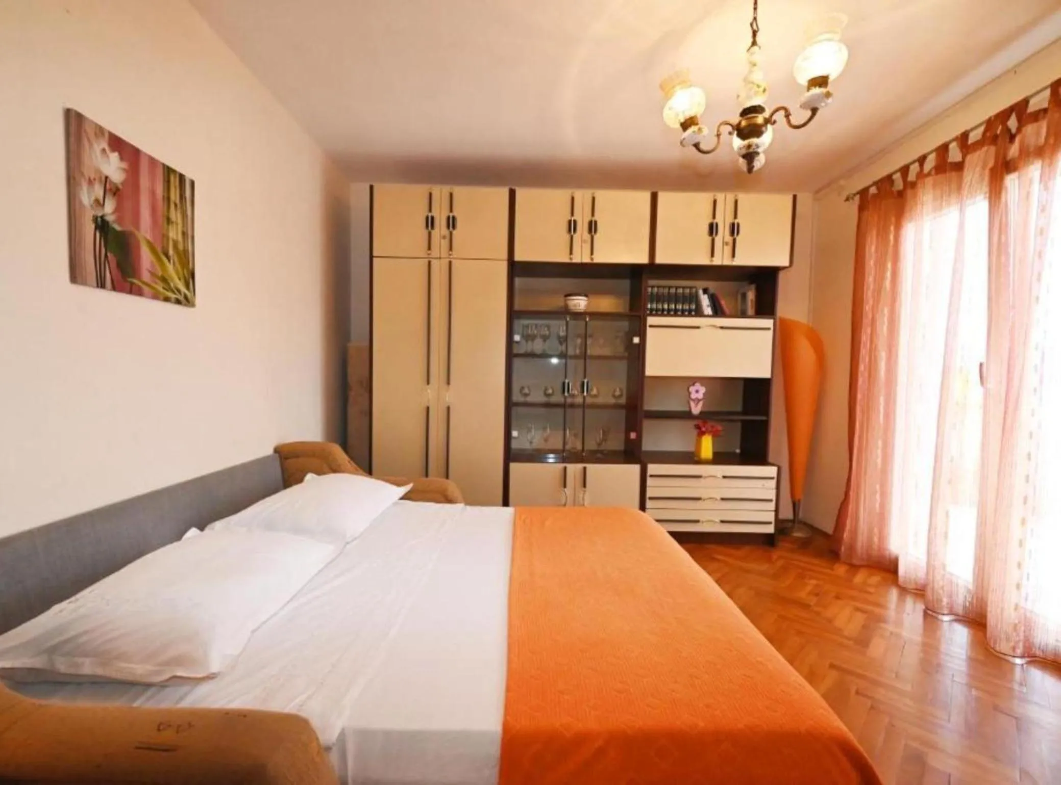 Bedroom, Bed in Apartments Mihovilovic - 50 m from beach