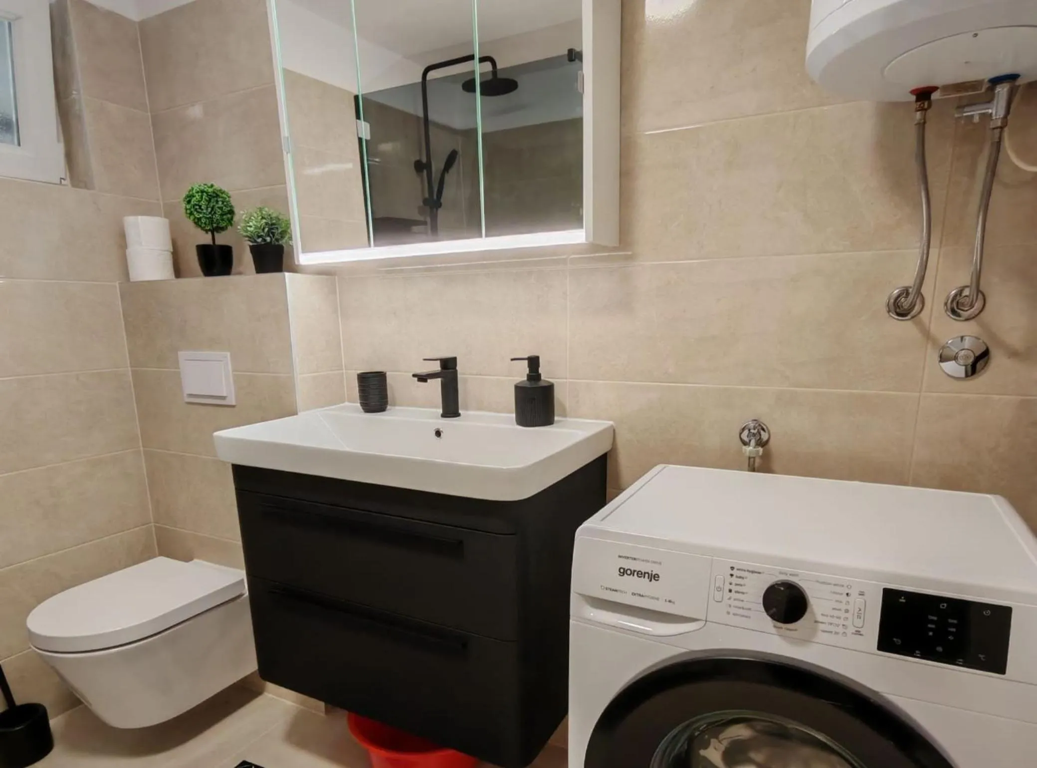 Bathroom in Apartments Mihovilovic - 50 m from beach