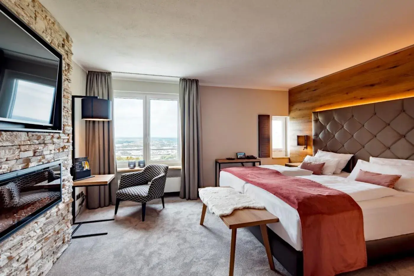 Double Room with Garden View - single occupancy in Burghotel Staufeneck Double Room with Garden View - single occupancy in Burghotel Staufeneck