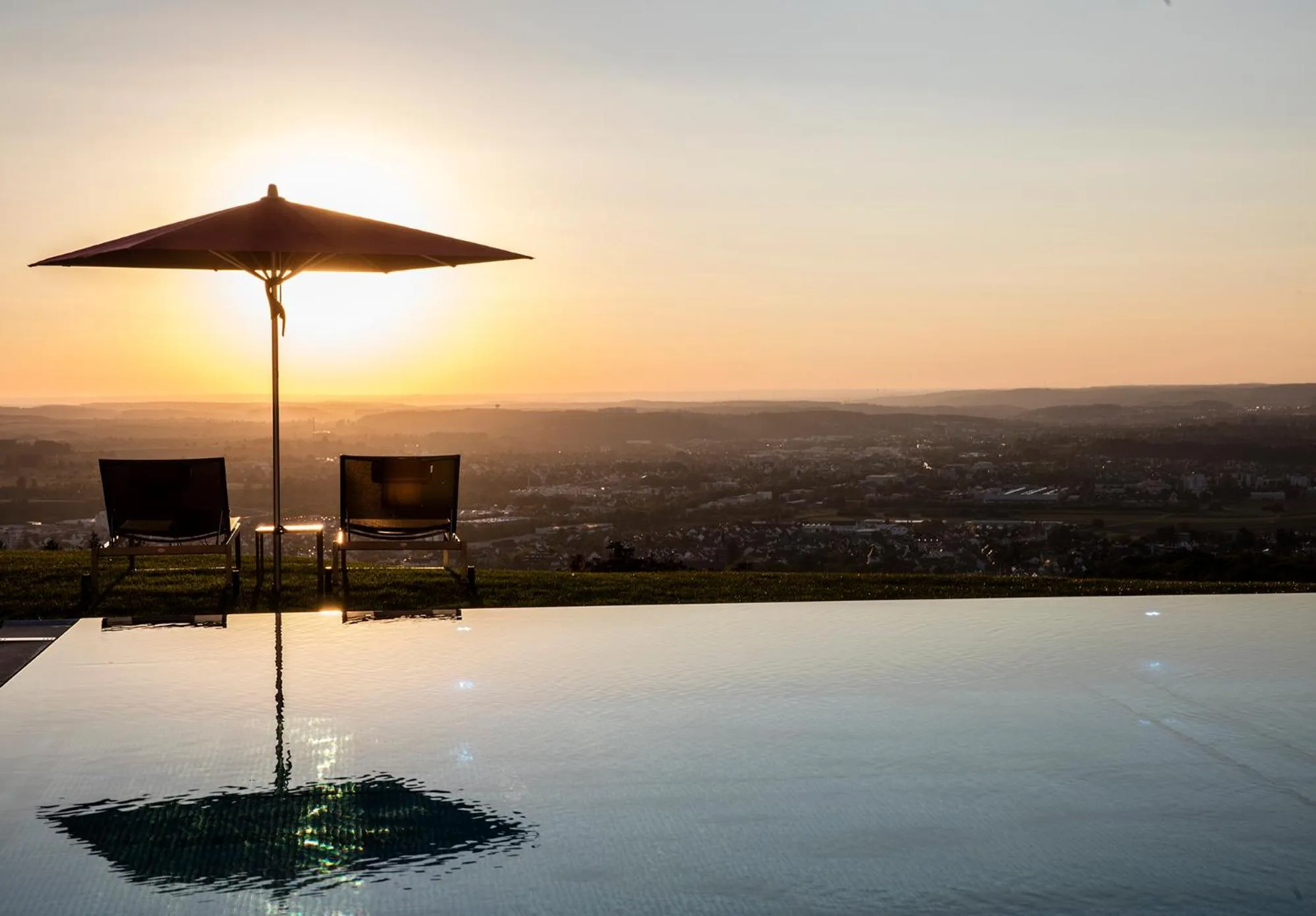 Swimming pool in Burghotel Staufeneck