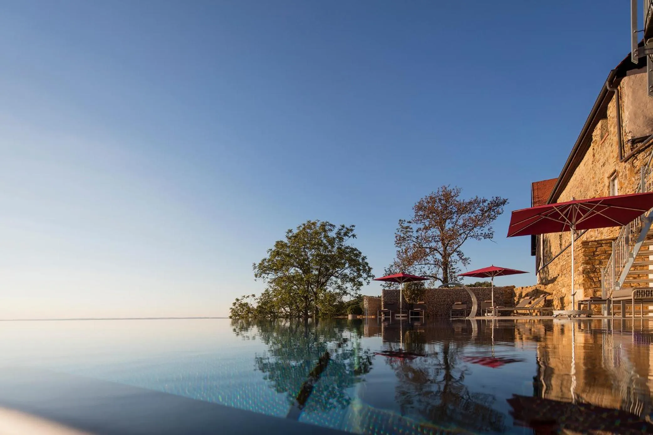 Swimming pool in Burghotel Staufeneck