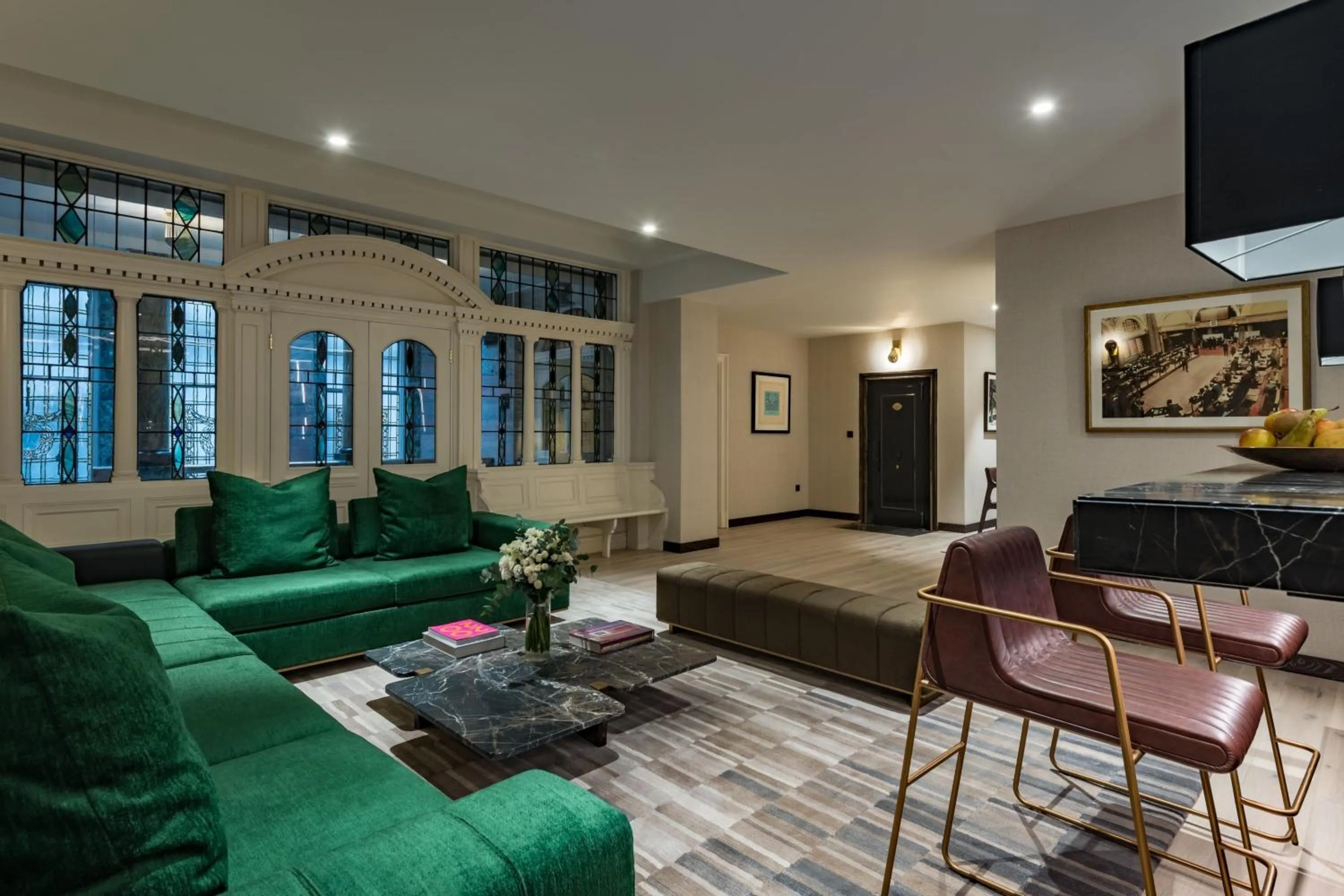 Living room in Stock Exchange Hotel, Manchester, Autograph Collection