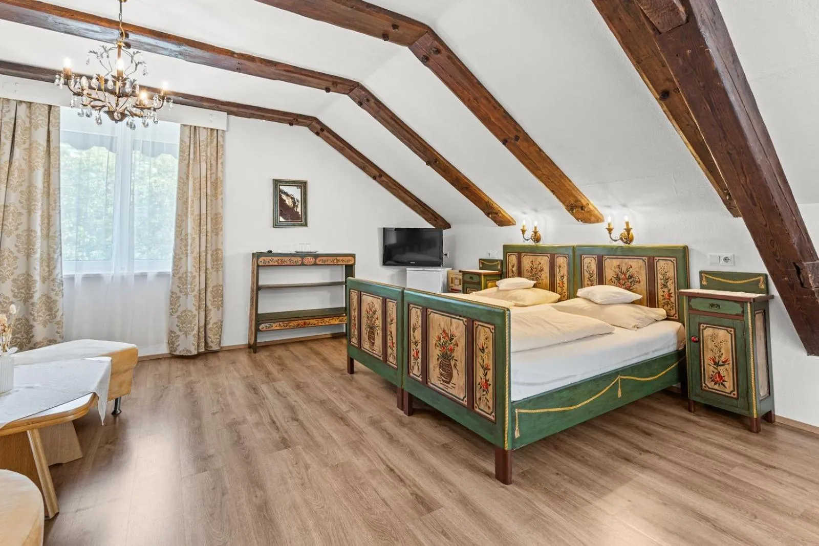Bed in Hotel Nikolasch