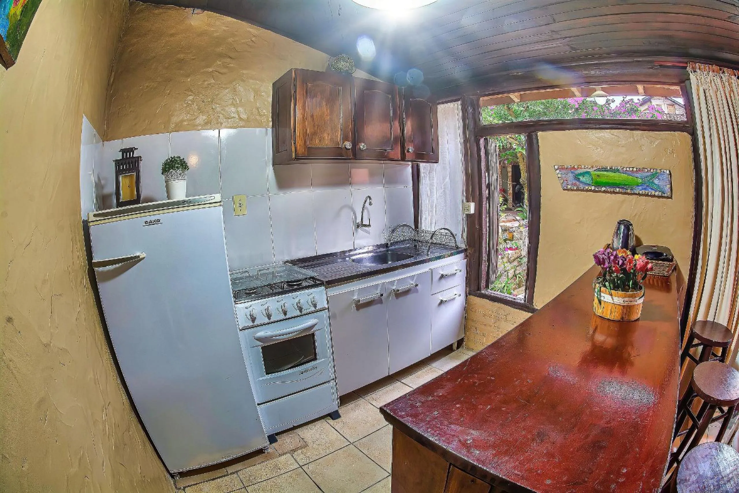 Kitchen or kitchenette in Pousada Rosa da Praia - Praia do Rosa - SC