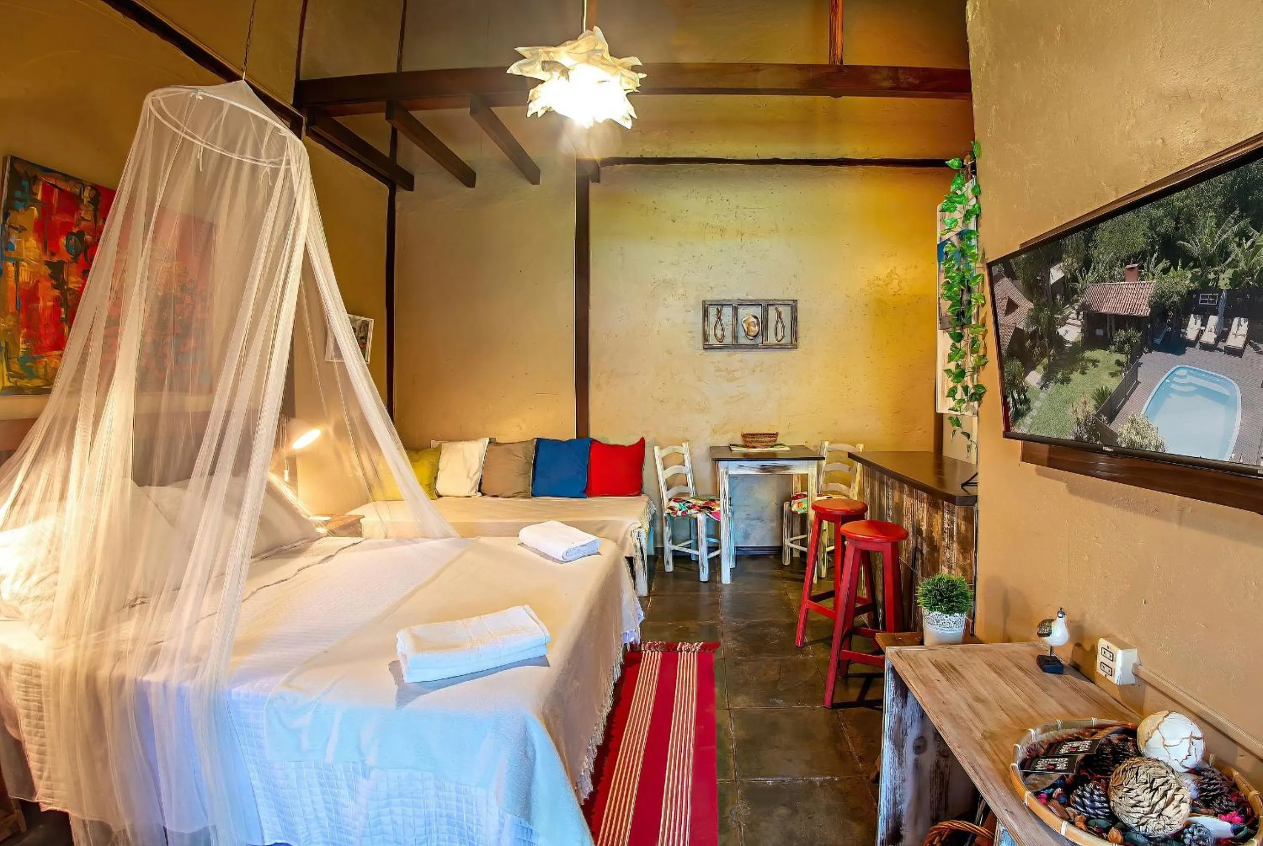 Bedroom, Bed in Pousada Rosa da Praia - Praia do Rosa - SC