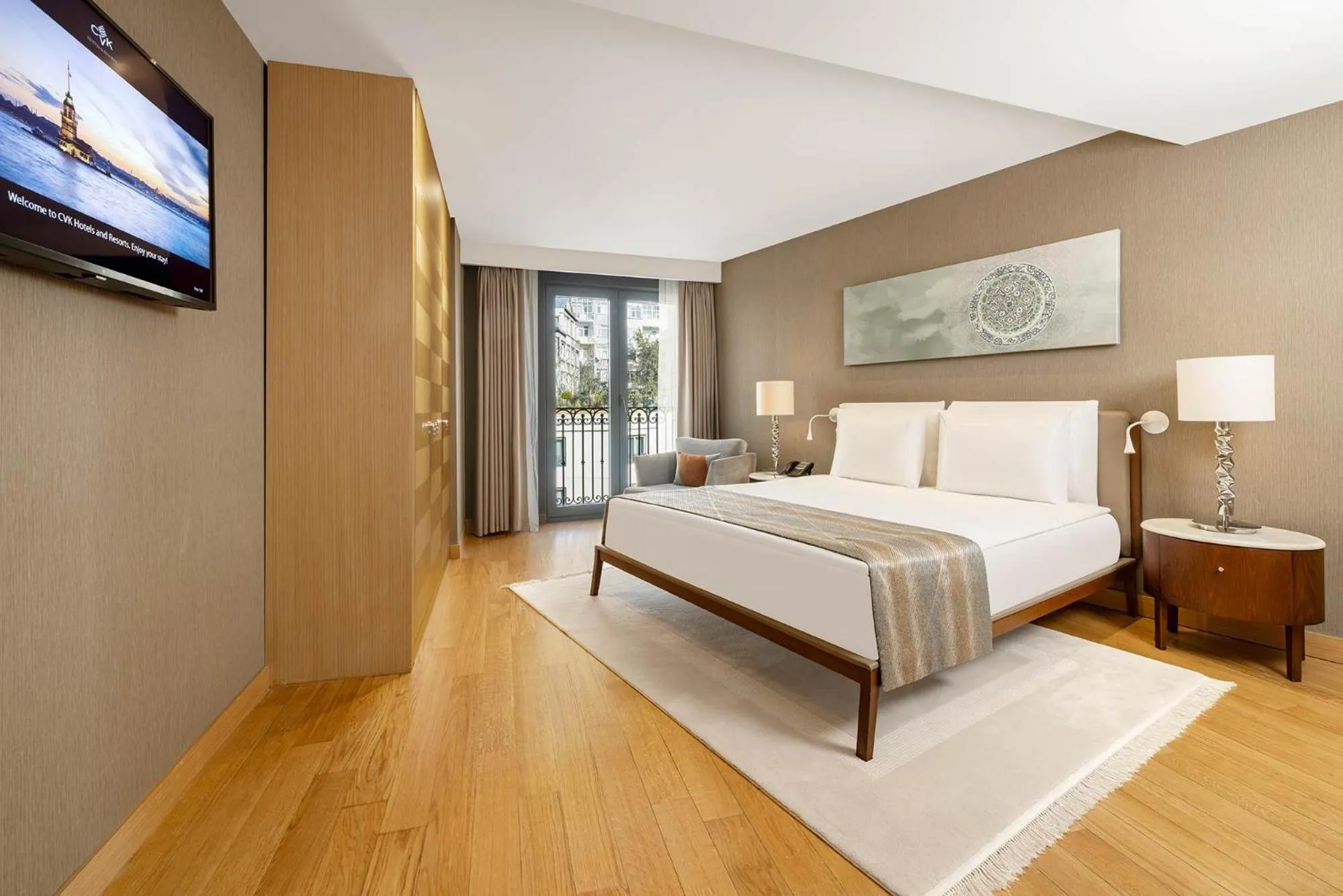 Bed in CVK Park Bosphorus Hotel Istanbul