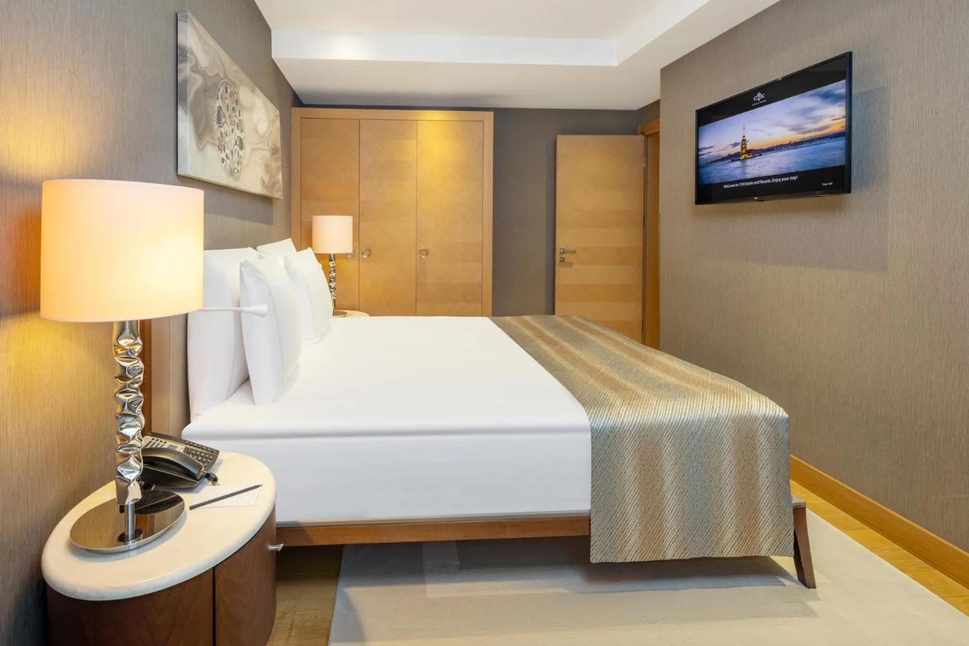 Bed in CVK Park Bosphorus Hotel Istanbul