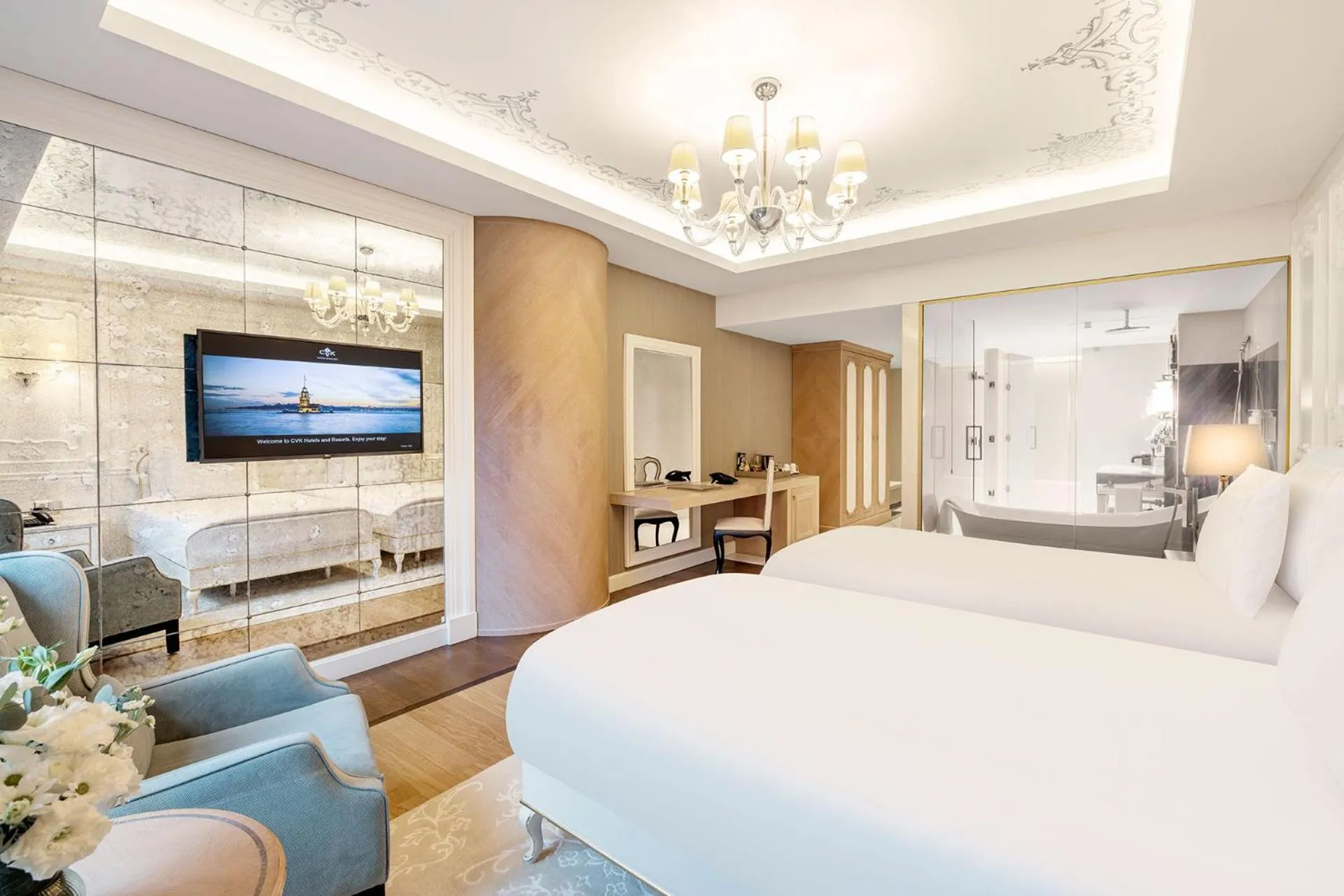 Bed in CVK Park Bosphorus Hotel Istanbul