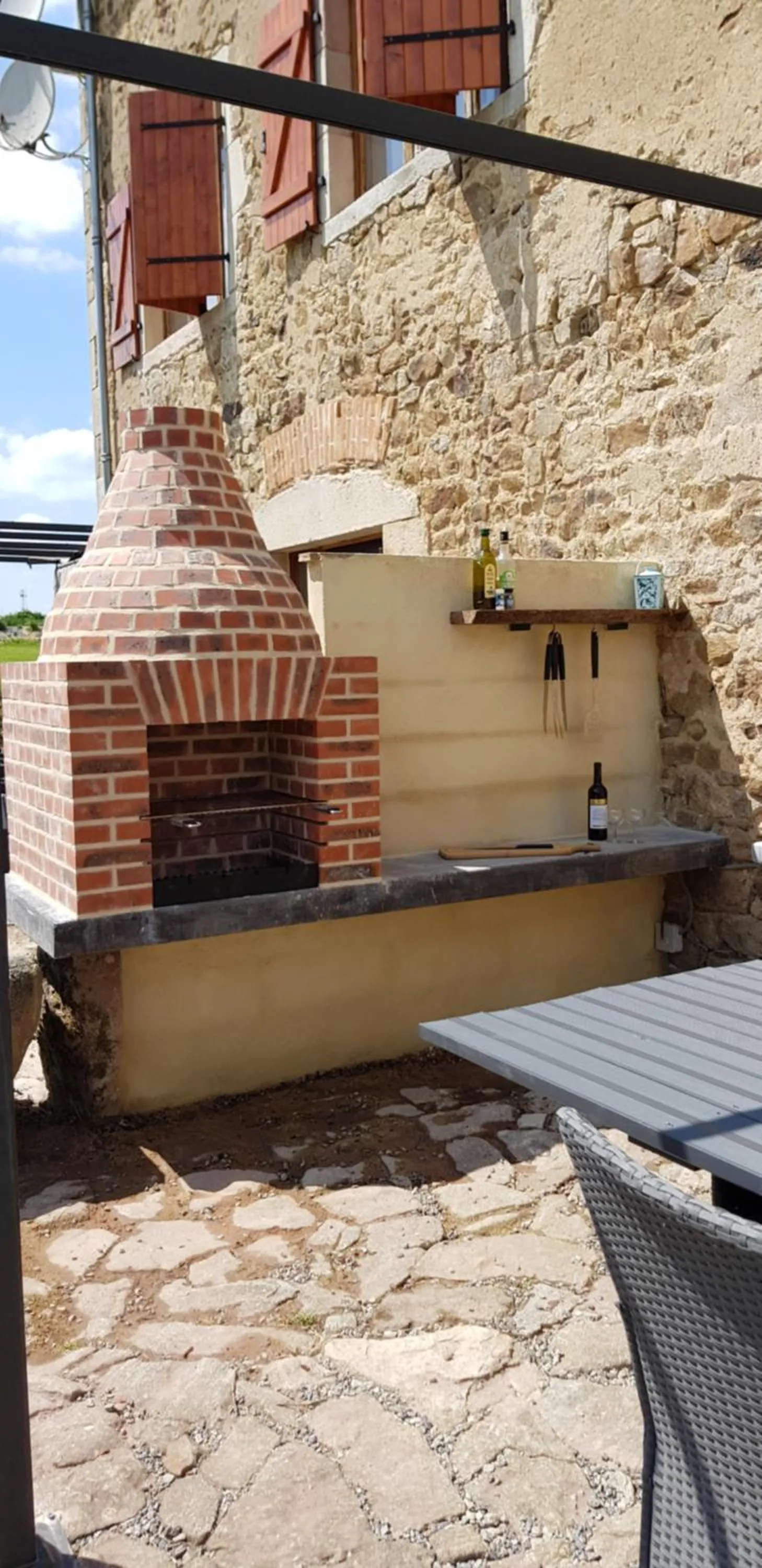 Patio in Gites Le Grand Tornage holiday fun for the whole family