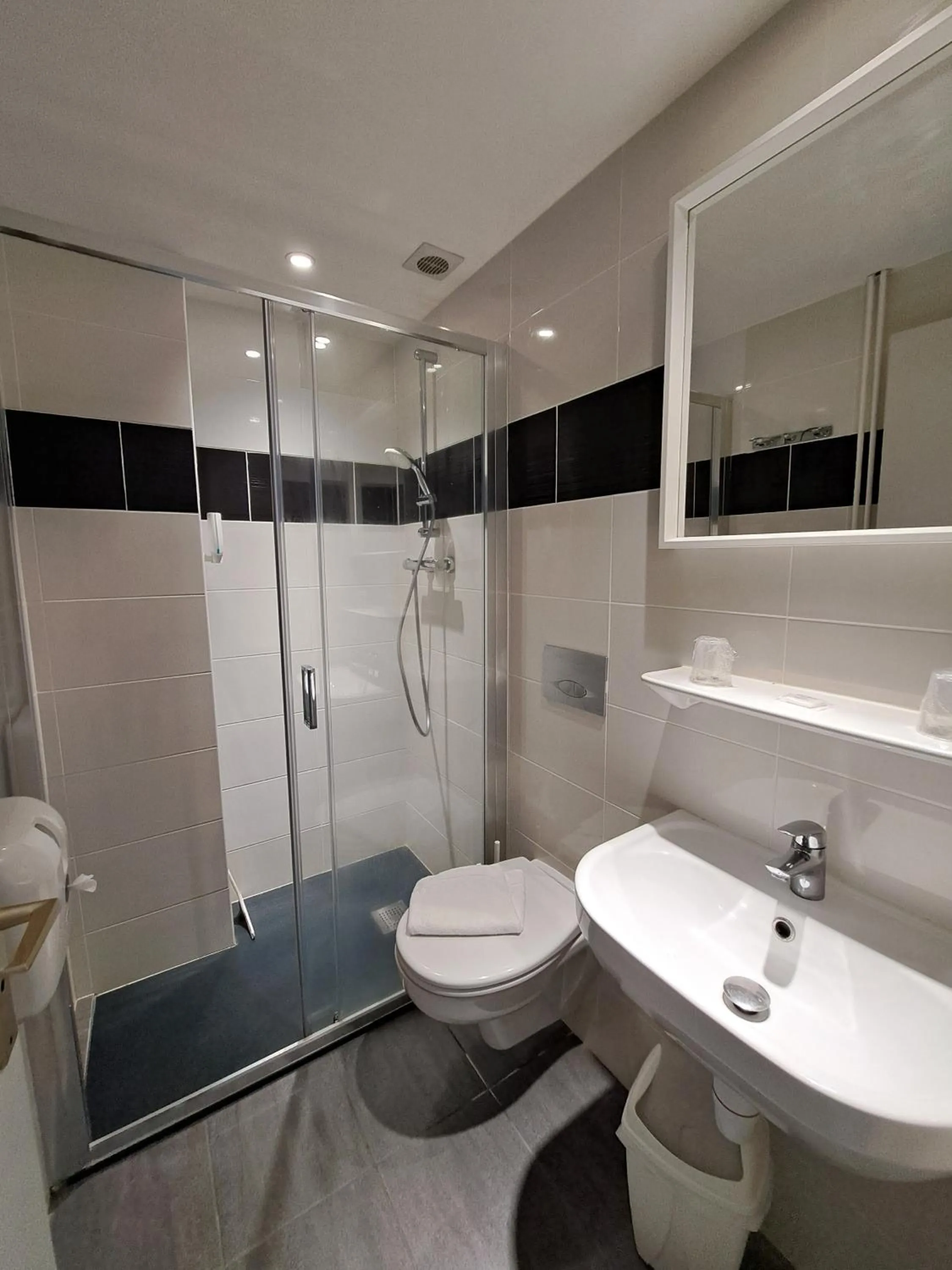 Bathroom in Hôtel Les Mouflons