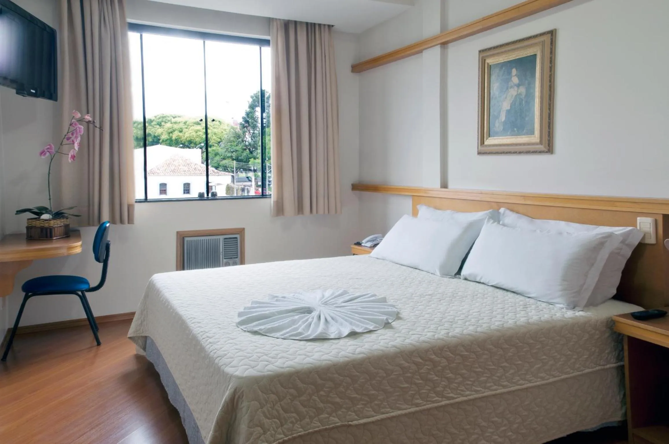 Bed in Grande Hotel Guarapuava