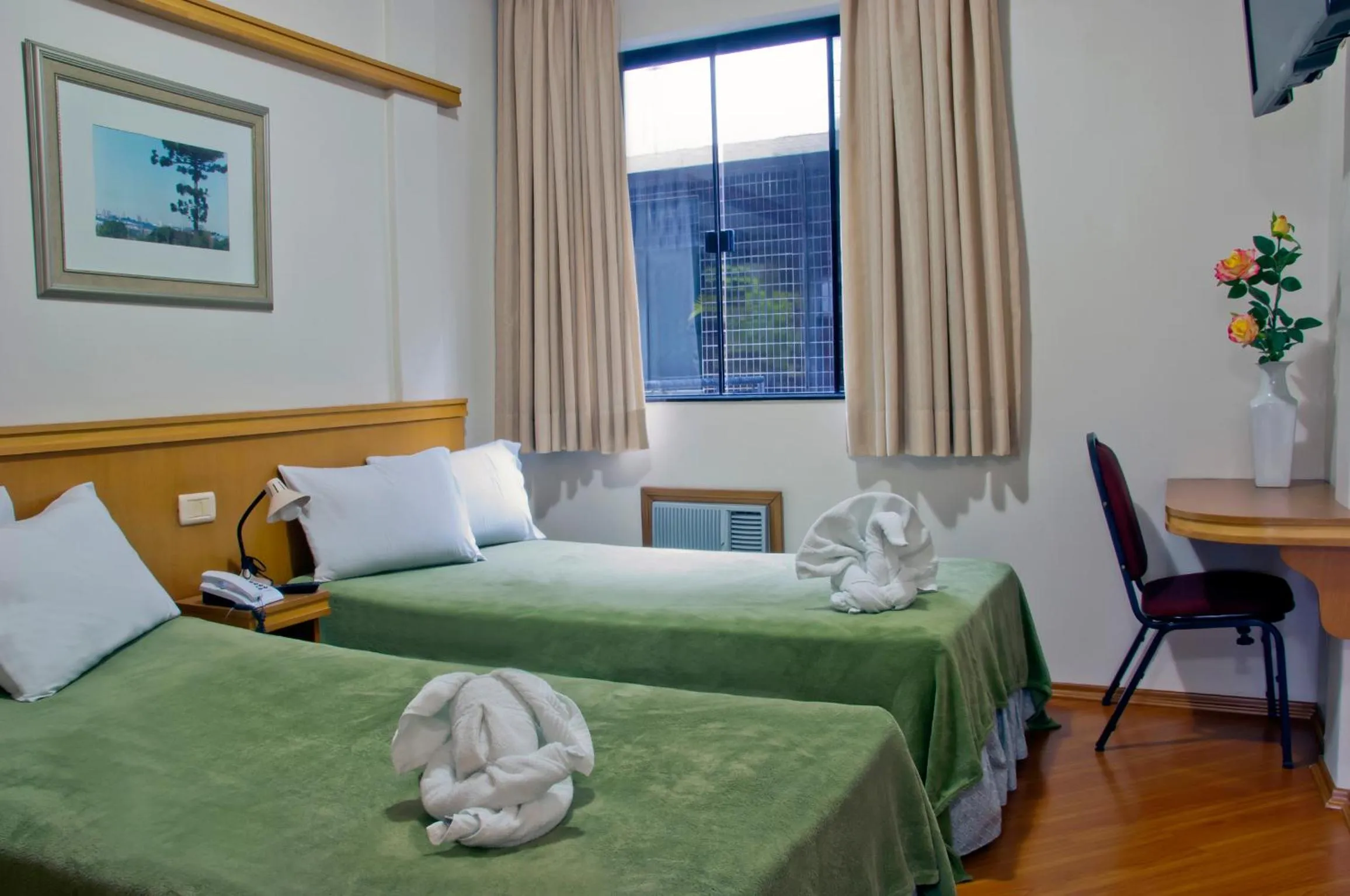 Bed in Grande Hotel Guarapuava