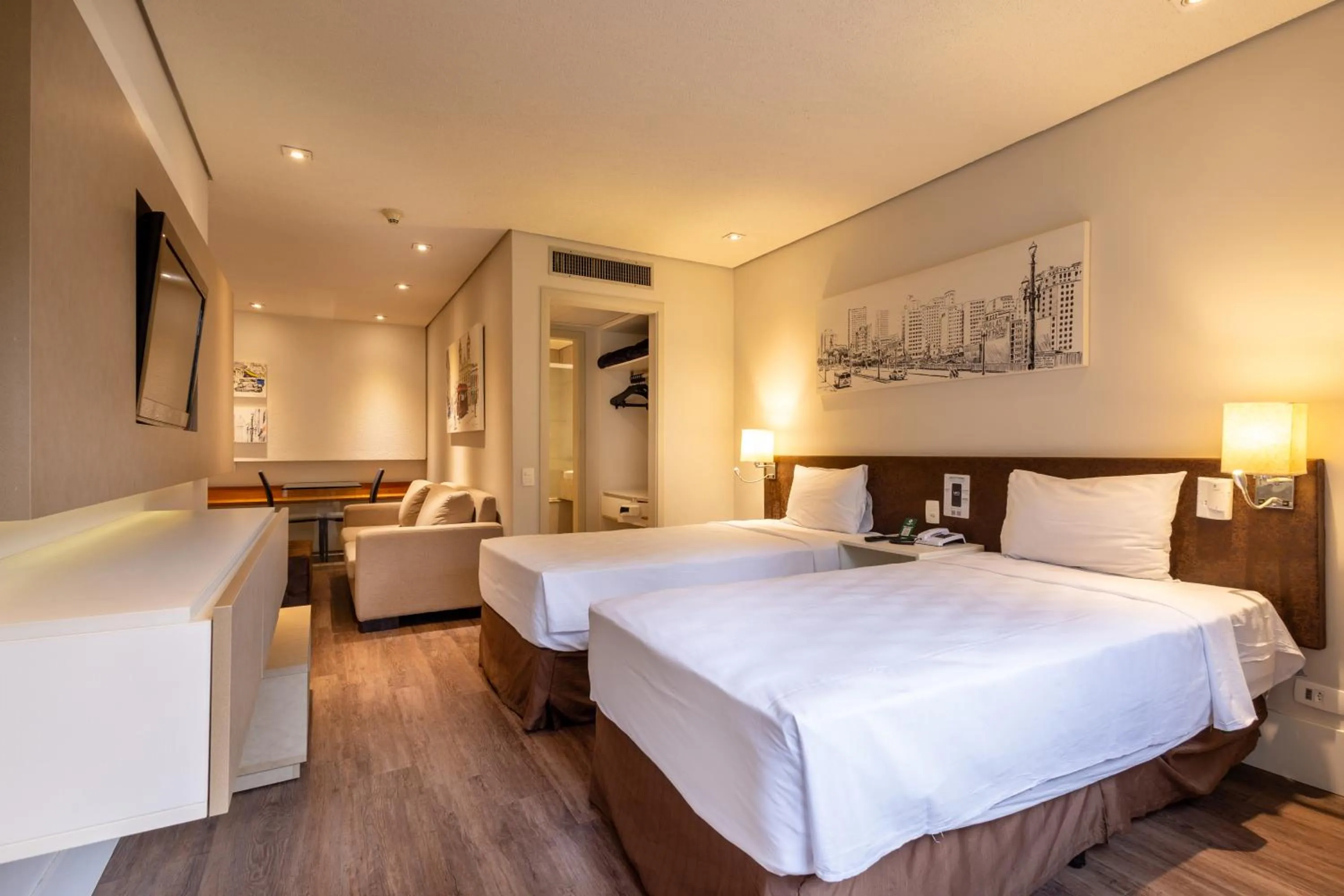 Bed in Hotel Transamerica Berrini